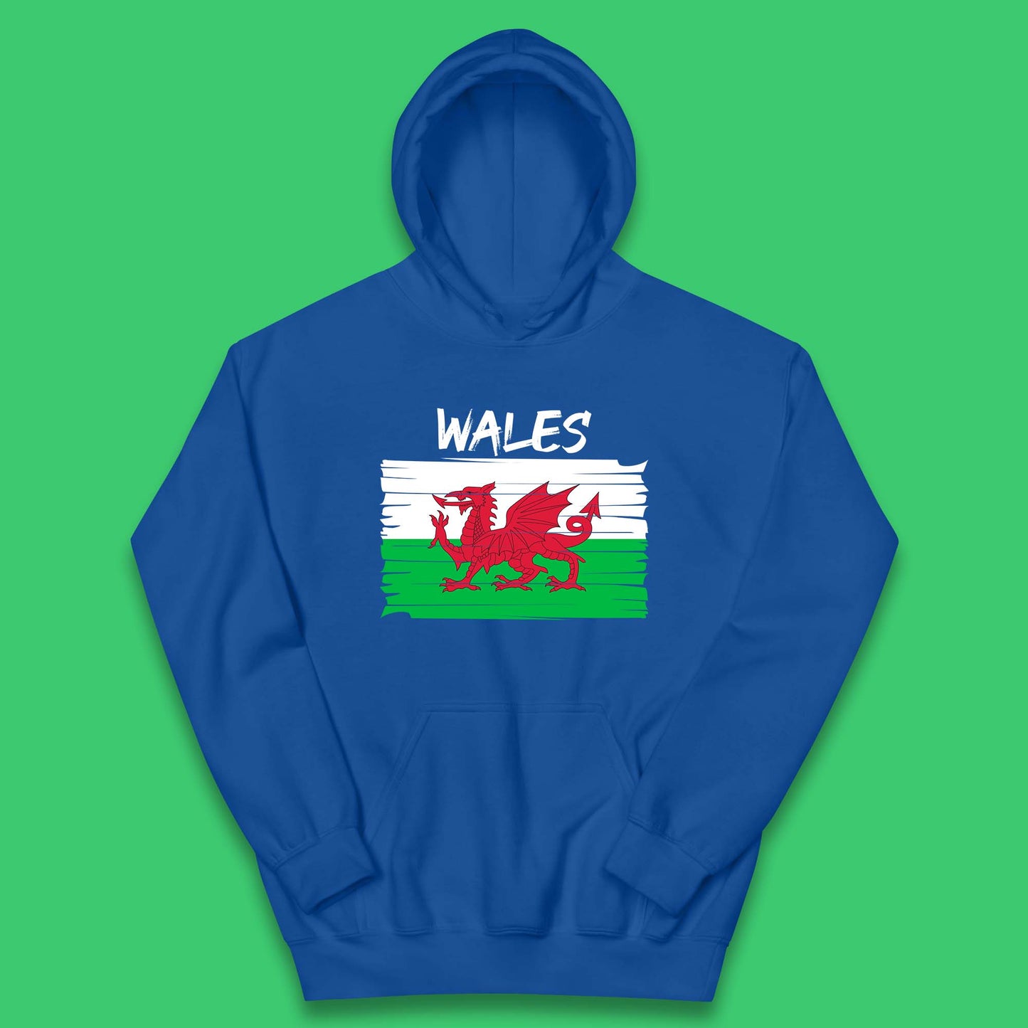 Welsh Dragon Flag Of Wales Saint Welsh Sant Dewi St. David's Day Dragon Flag Kids Hoodie