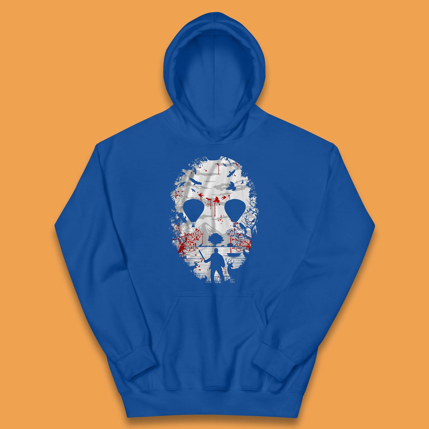 Crystal Lake Jason Voorhees Face Mask Halloween Friday The 13th Horror Movie Kids Hoodie