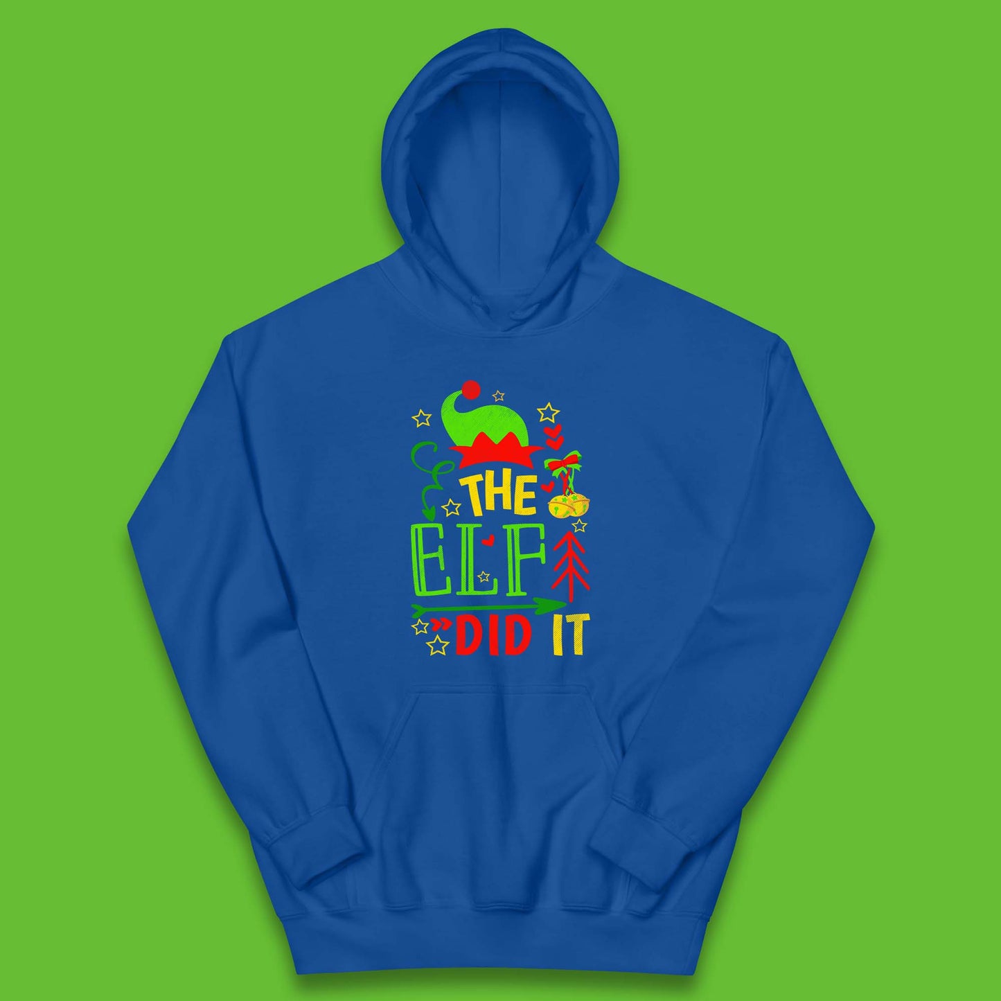 christmas the elf did it funny hoodie