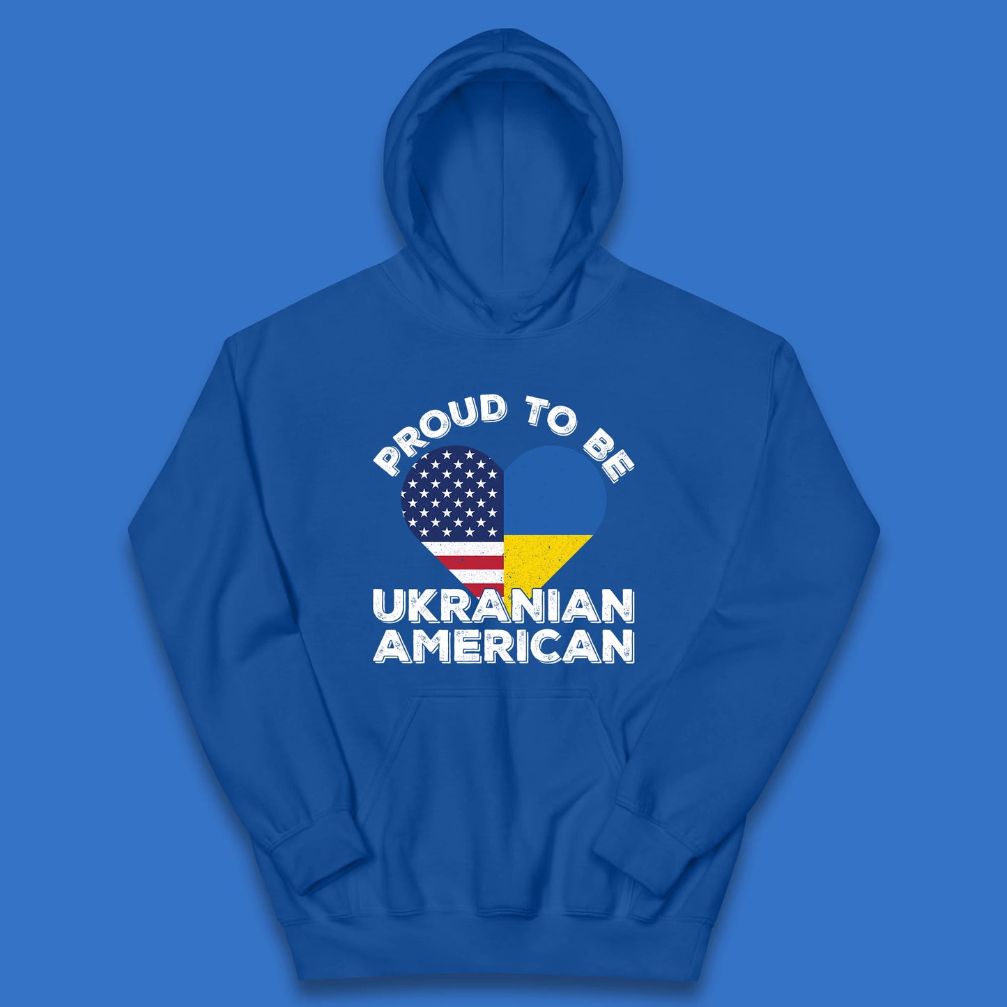 Proud To Be Ukrainian American Patriotic Ukraine And USA Ukrainian Flag Kids Hoodie