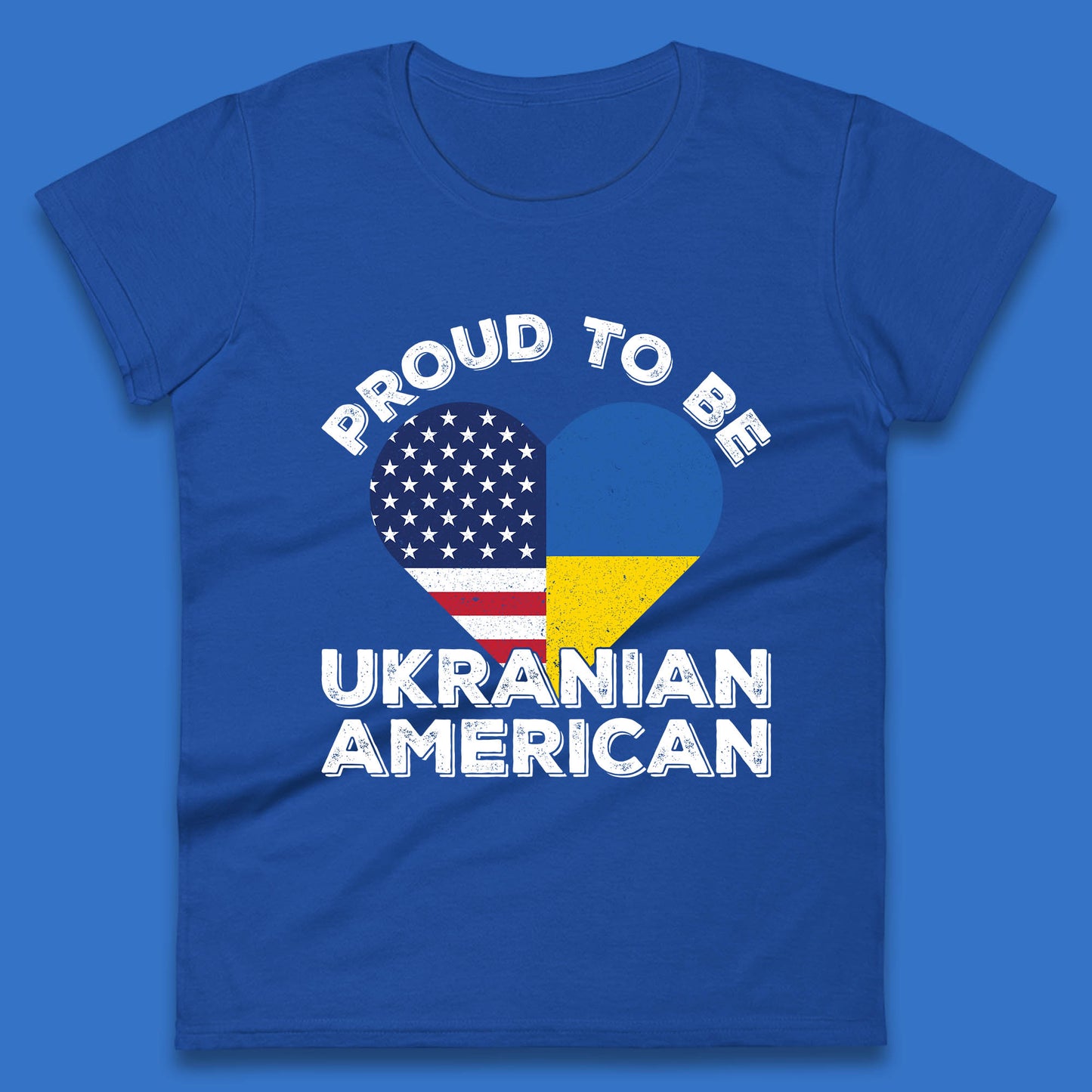 Proud To Be Ukrainian American Patriotic Ukraine And USA Ukrainian Flag Womens Tee Top
