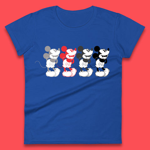 Disney Mickey Mouse Minnie Mouse Face Cartoon Character Disneyland Vacation Trip Disney World Womens Tee Top