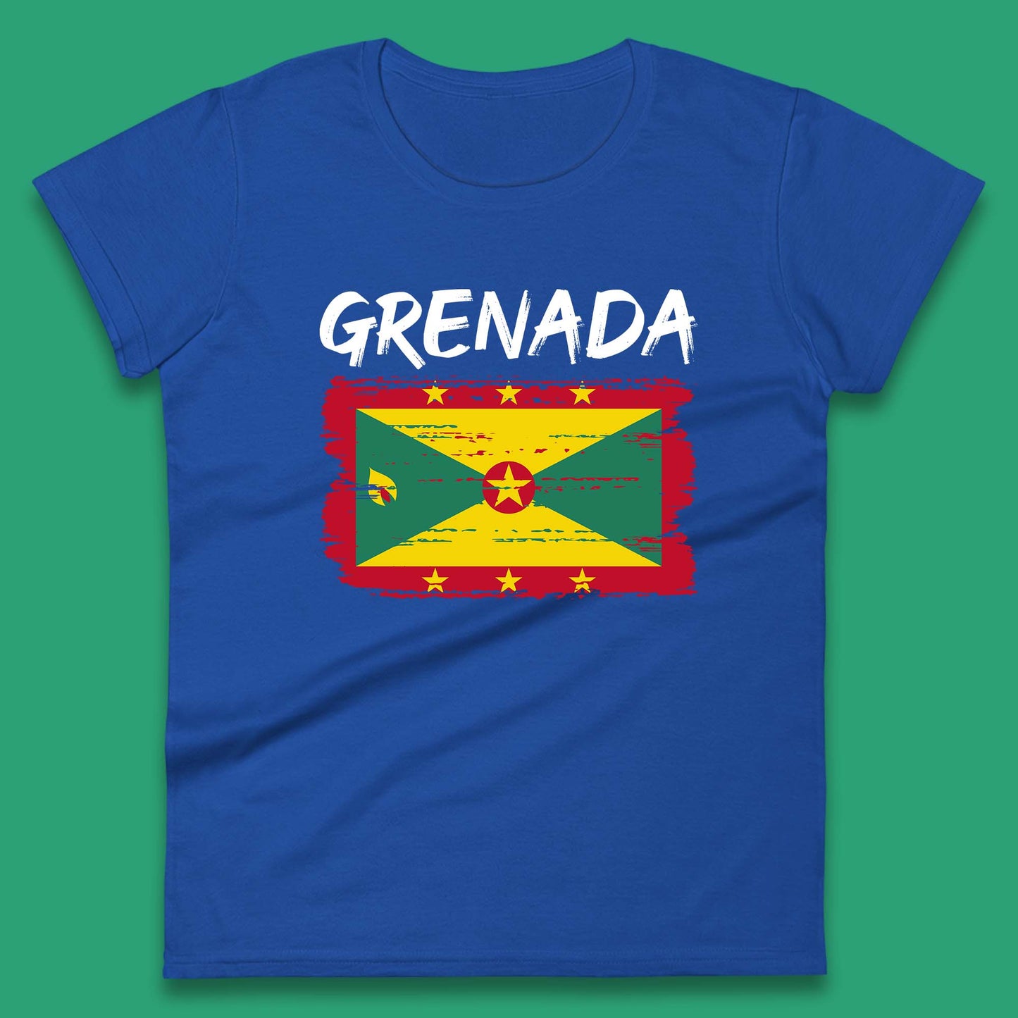 Grenada Flag Distressed Grenadian Heritage Country In The Caribbean Womens Tee Top