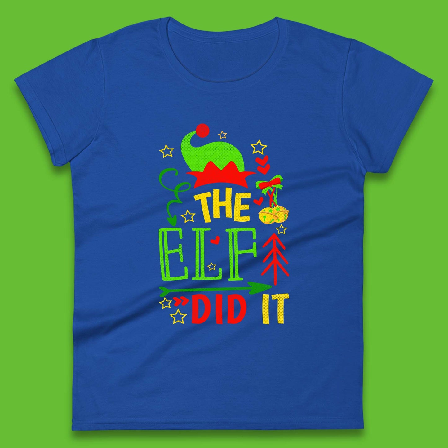 christmas the elf did it funny womens top