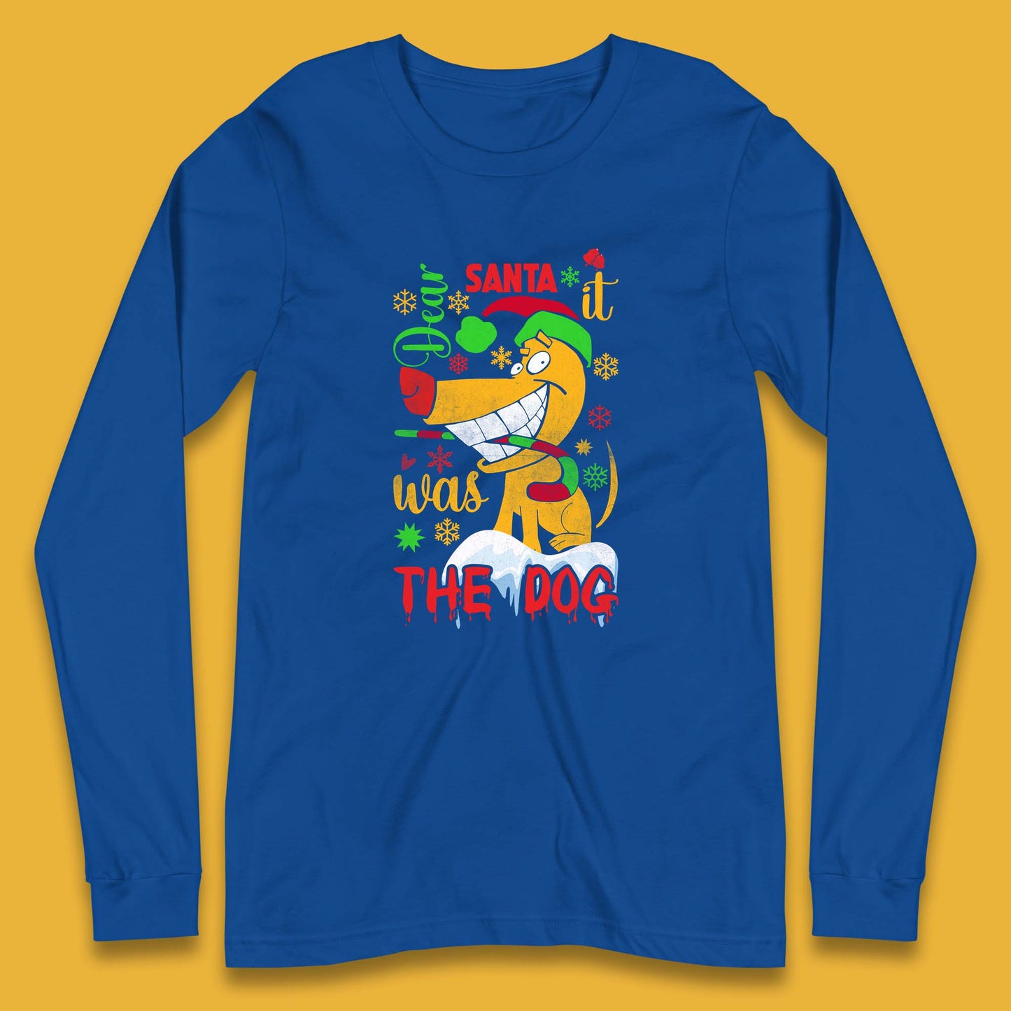 christmas dog long sleeve t shirt
