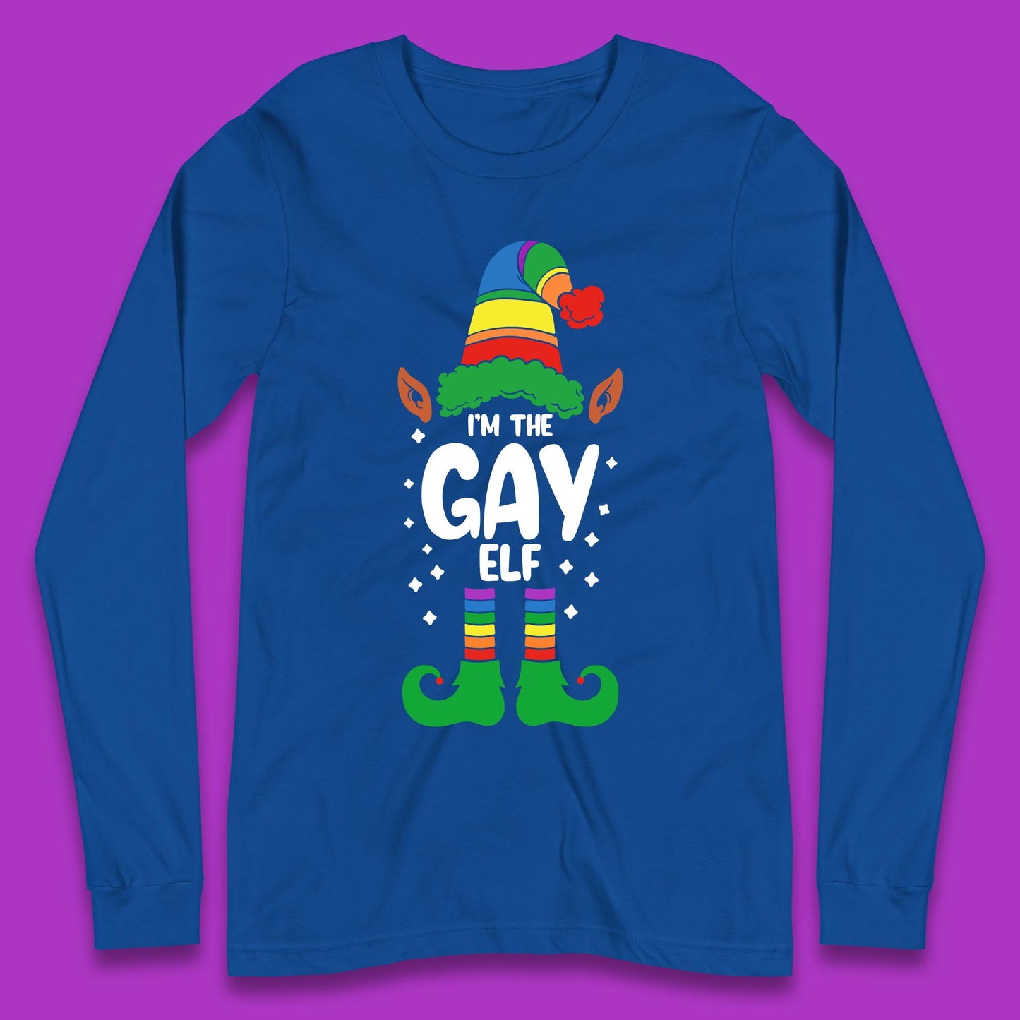 gay elf christmas long sleeve t shirt
