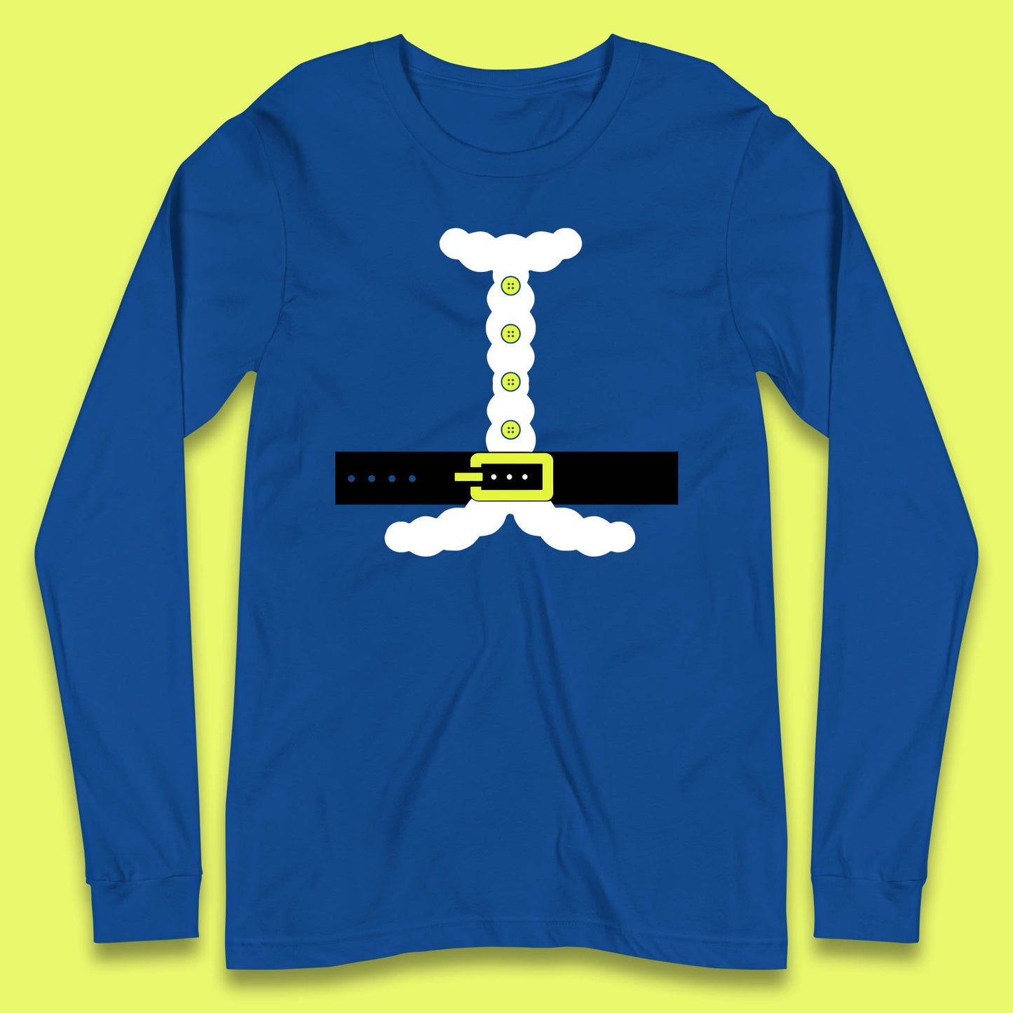 christmas santa claus costume long sleeves t shirt