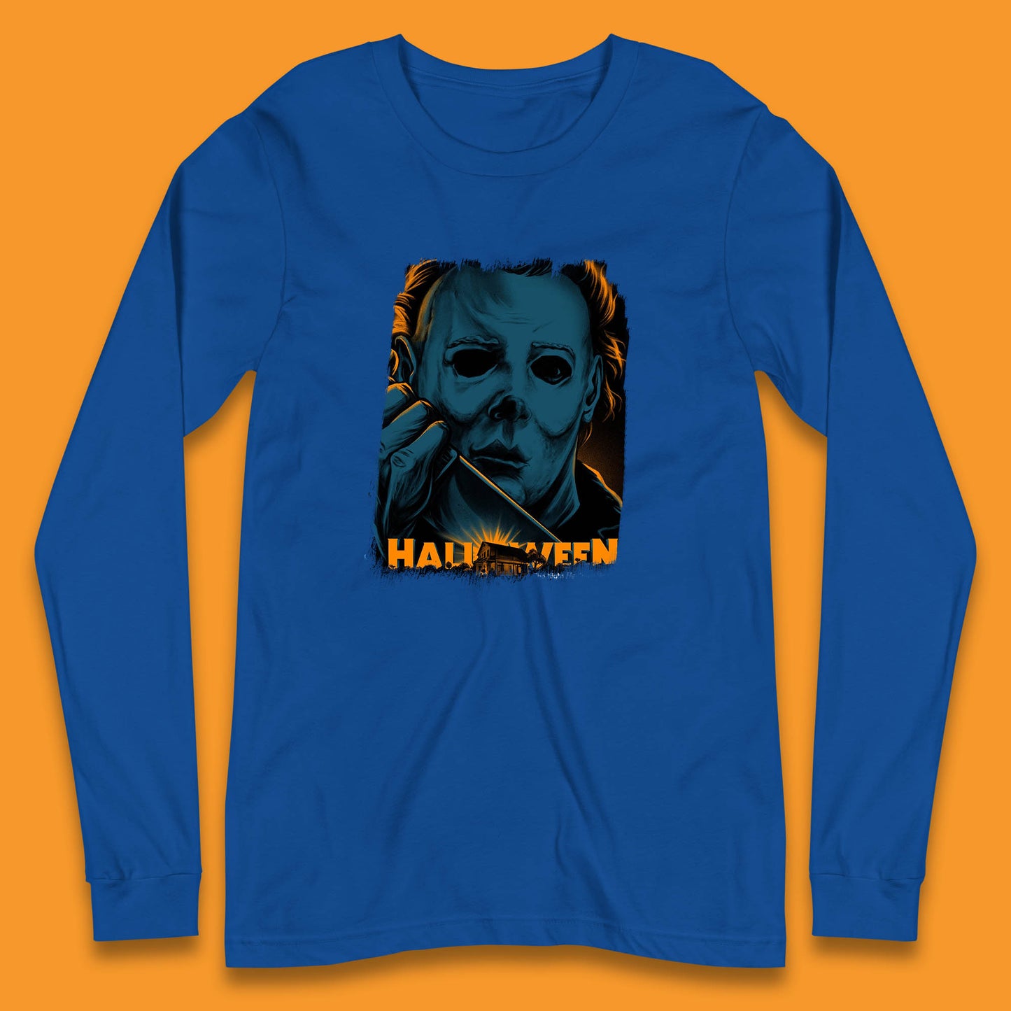 Halloween (1978) Poster Slasher Film Michael Myers Halloween Horror Thriller Movie Character Long Sleeve T Shirt