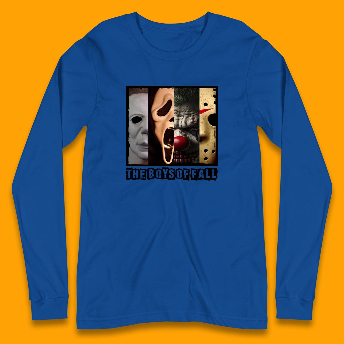 The Boys Of Fall Halloween Horror Movie Characters Friends Halloween Villians Serial Killers Long Sleeve T Shirt