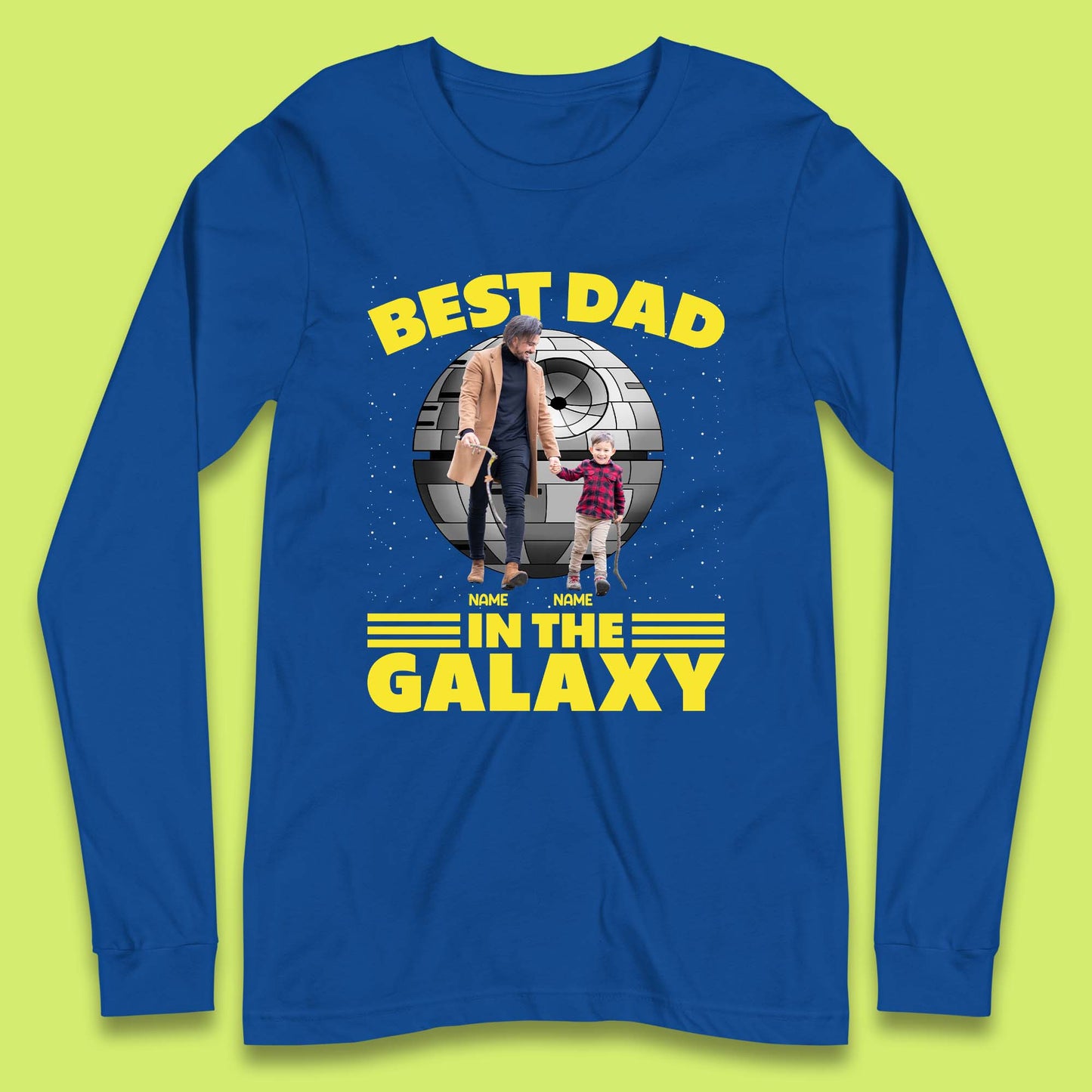 Personalised Best Dad In The Galaxy Long Sleeve T-Shirt