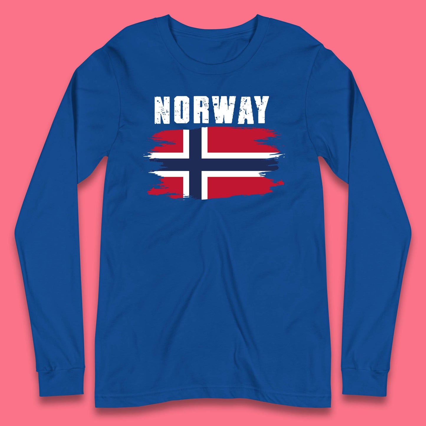 Distressed Norway Flag Kingdom Of Norway Patriotic Norwegian Flag Long Sleeve T Shirt