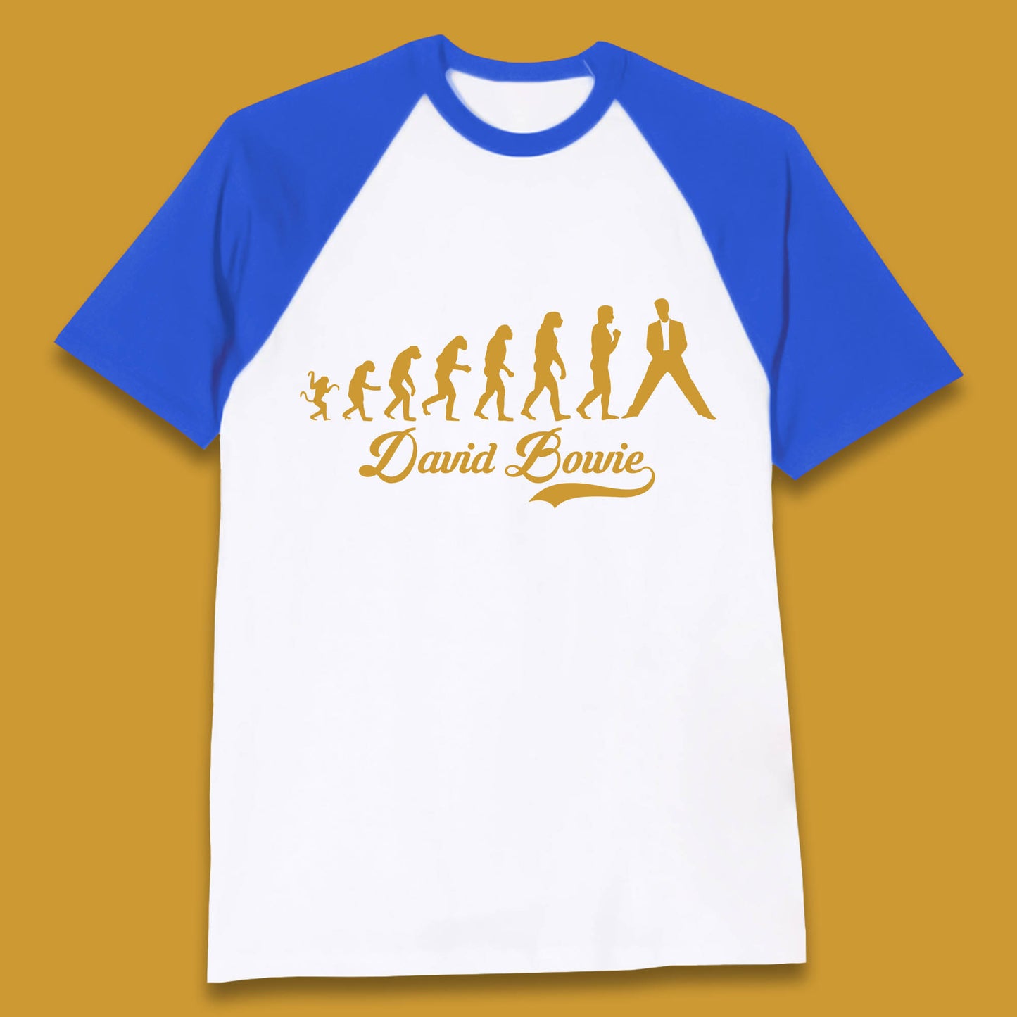 David Bowie Human Evolution Funny Raglan T-shirt English Singer Songwriter Gift Baseball T Shirt