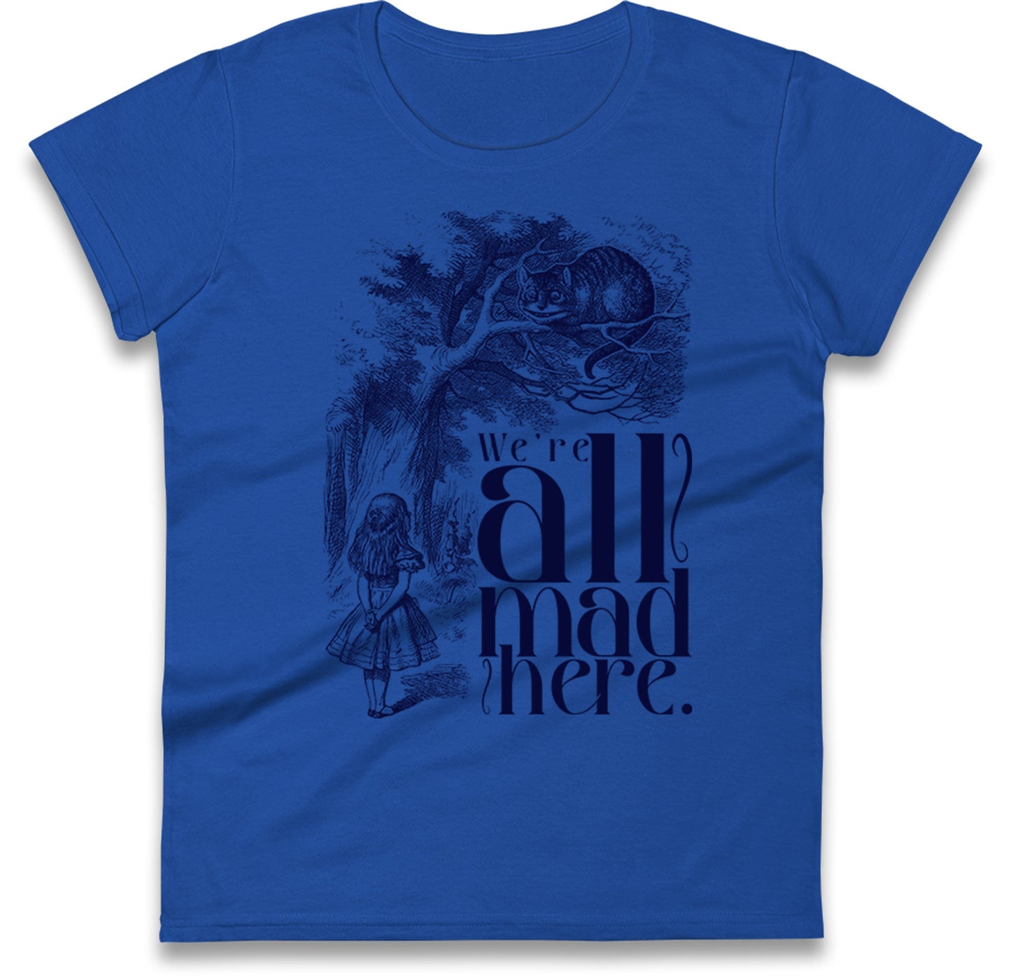 Alice And Cheshire Cat Womens T Shirt