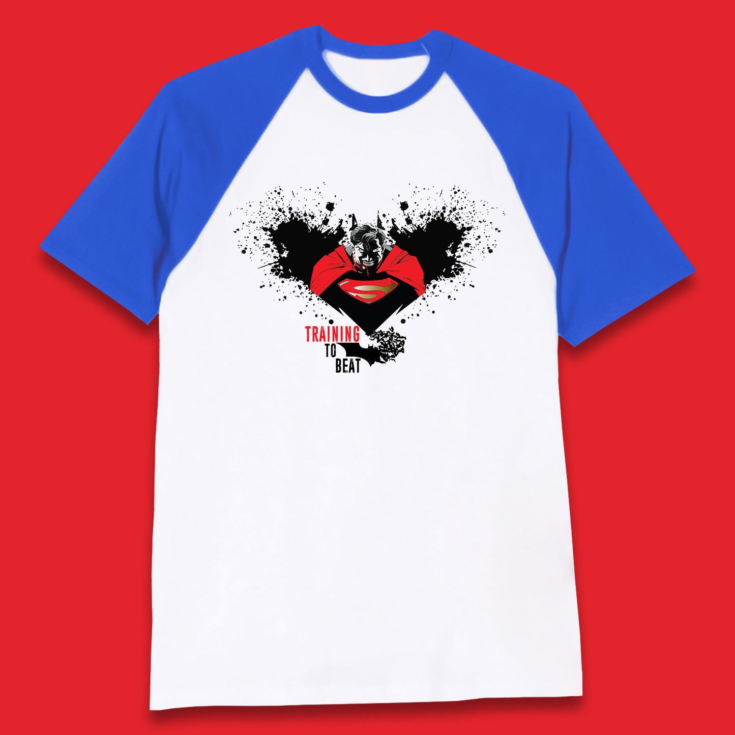 Superheros DC Comics Action Adventure Movie Character Superman And Batman Training To Beat Batman Superman Logo Baseball T Shirt
