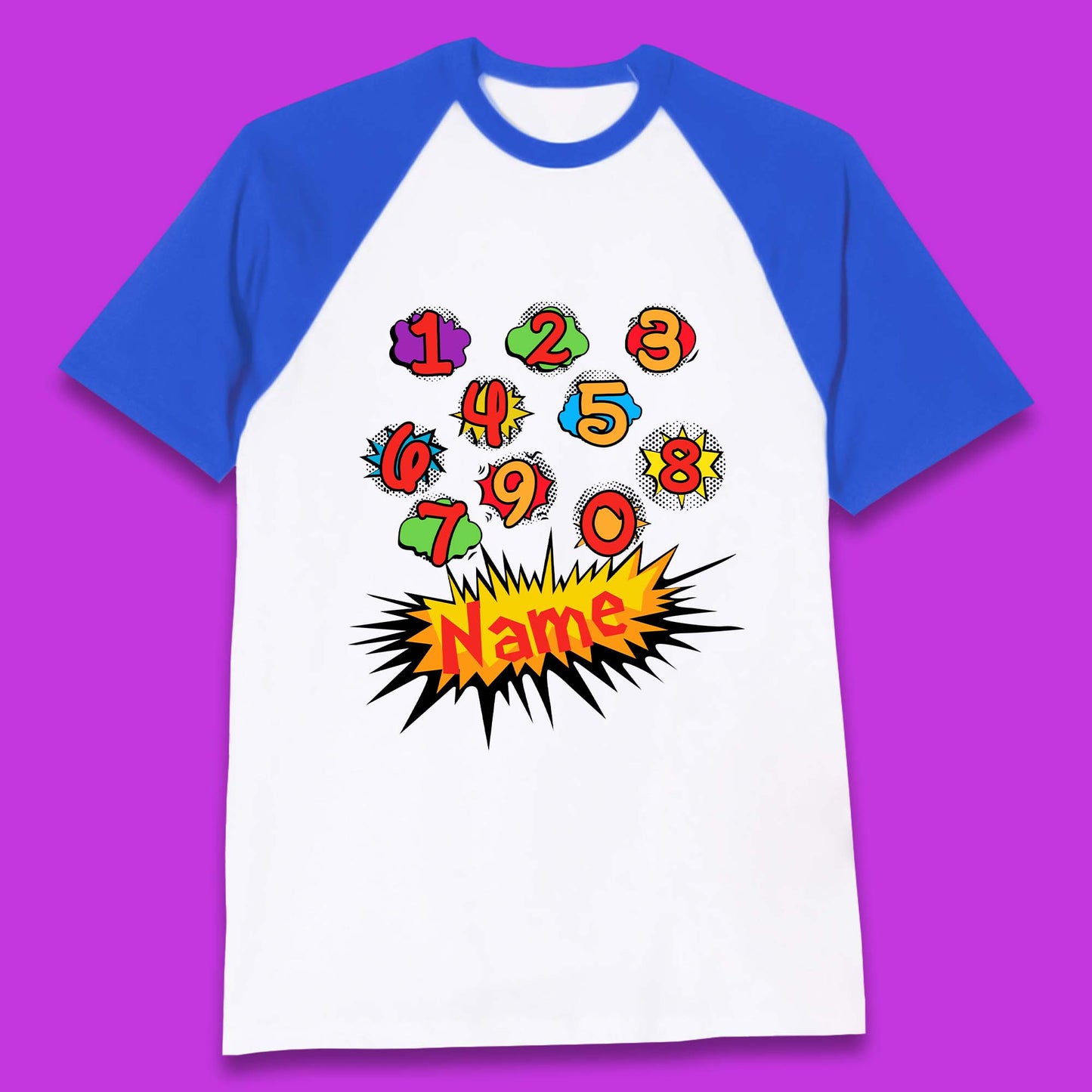 Personalised Number Day Baseball T-Shirt