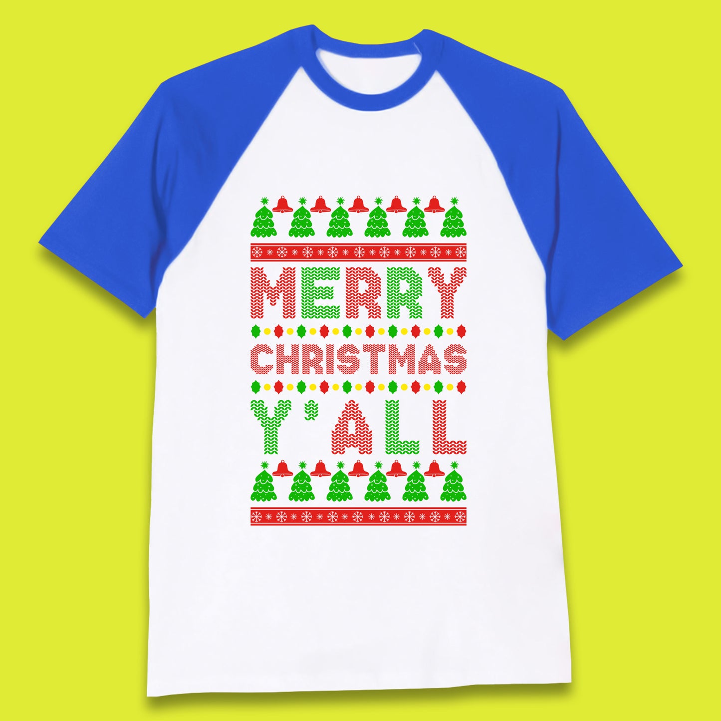 merry christmas y'all baseball t-shirt