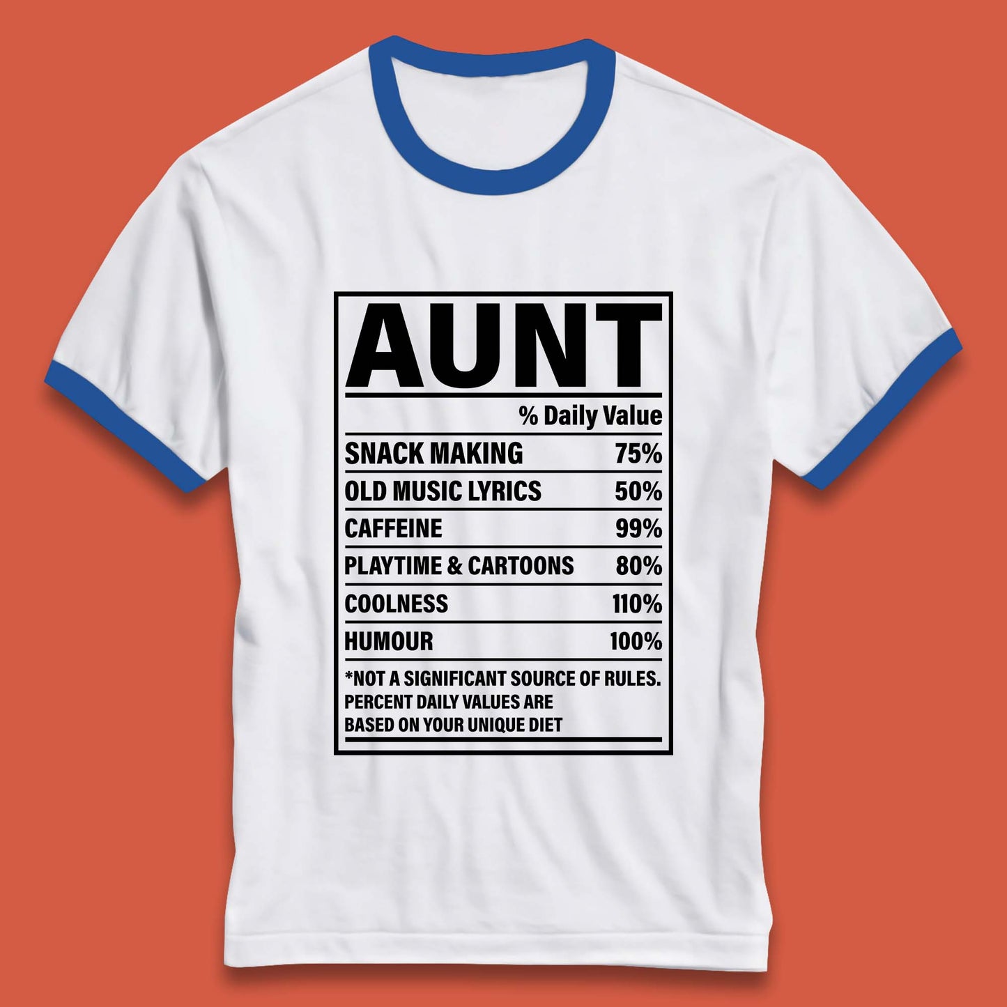 Aunt Nutrition Fact Ringer T-Shirt