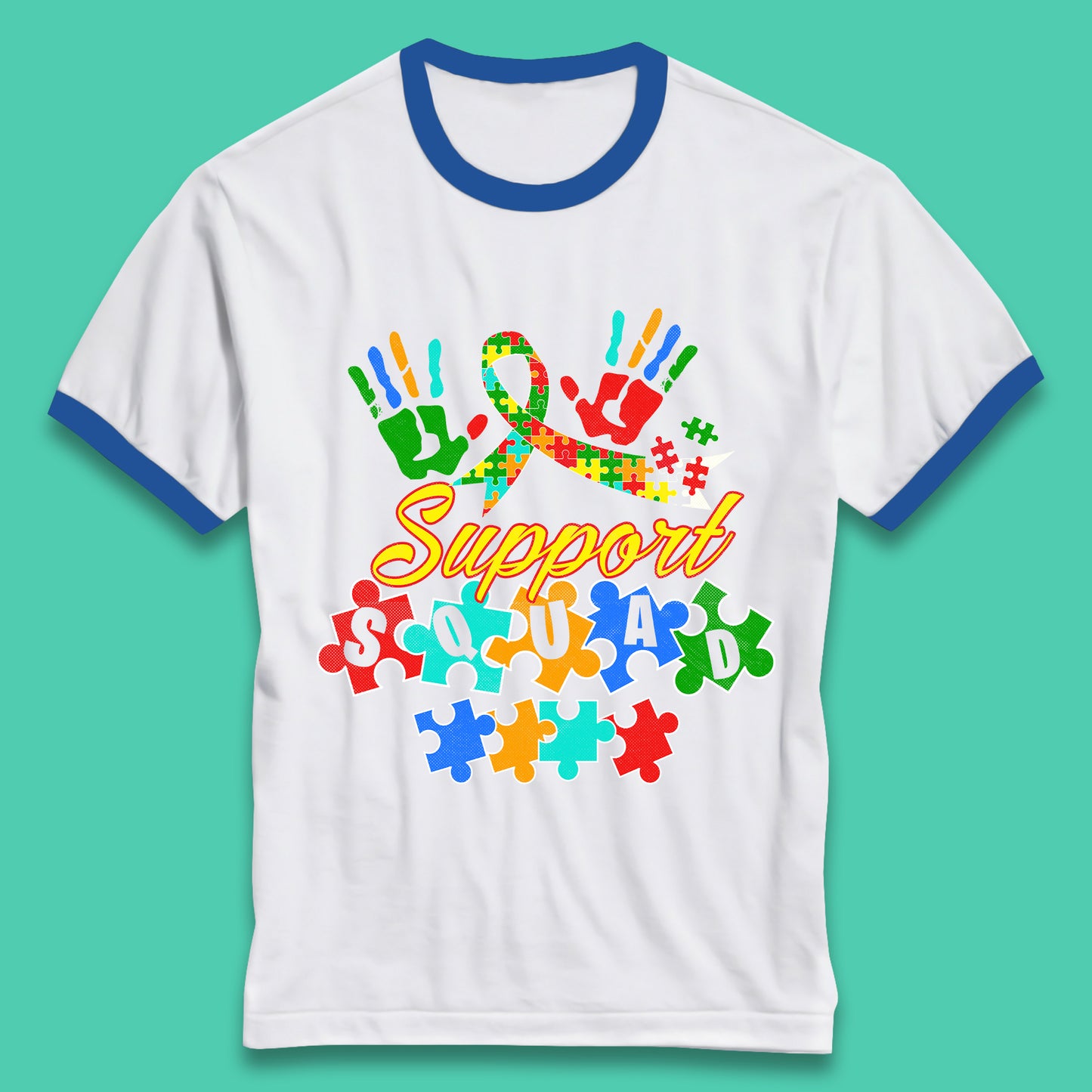 Autism Support Squad Ringer T-Shirt