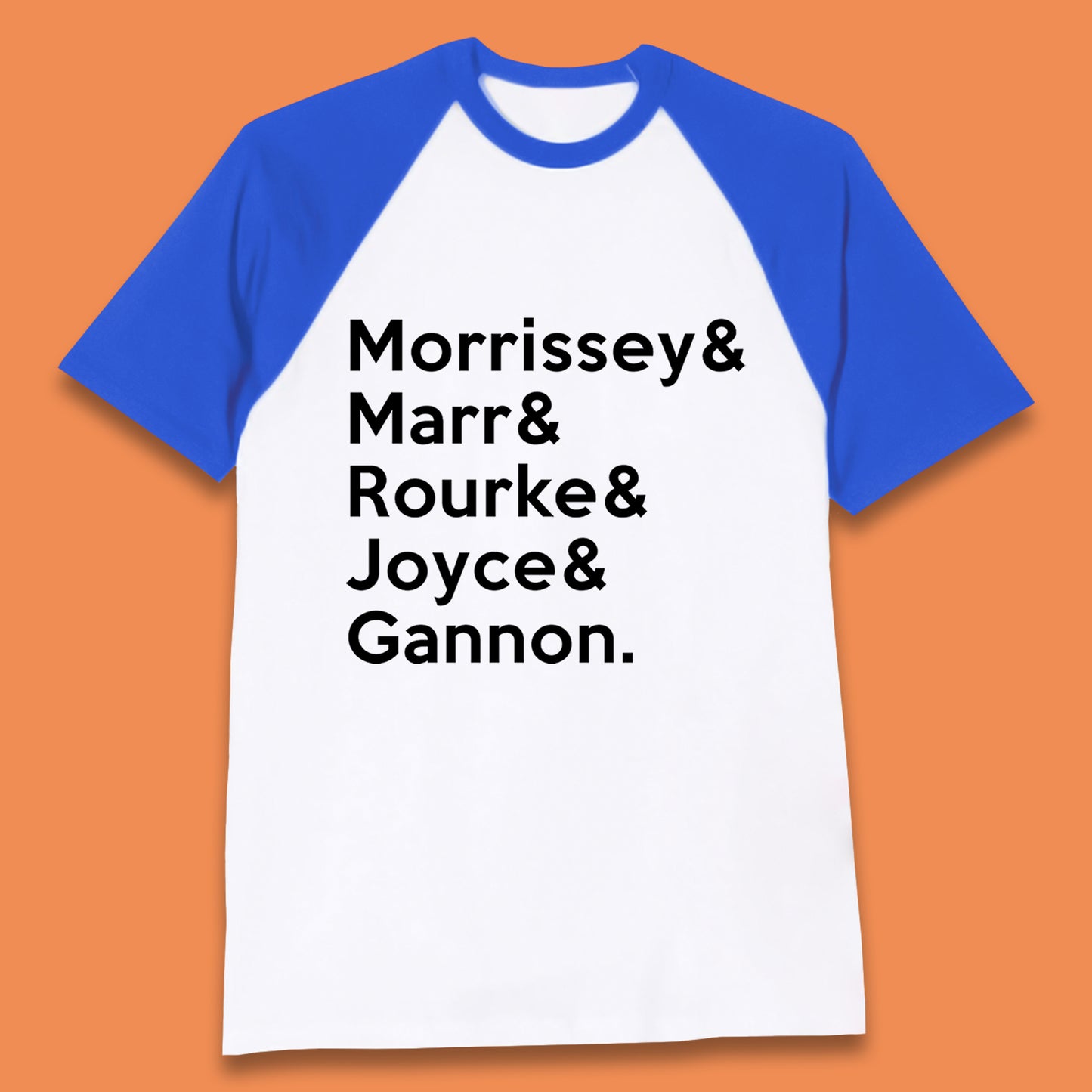 Morrissey & & Rourke & Joyce & Gannon The Smiths Band Baseball T-Shirt