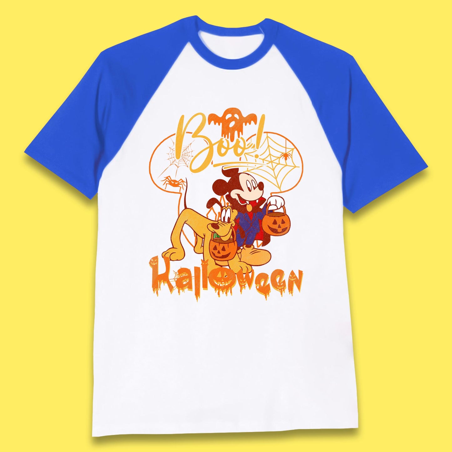 Boo Halloween Mickey Mouse And Pluto Friends Disney Halloween Disneyland Trip Baseball T Shirt