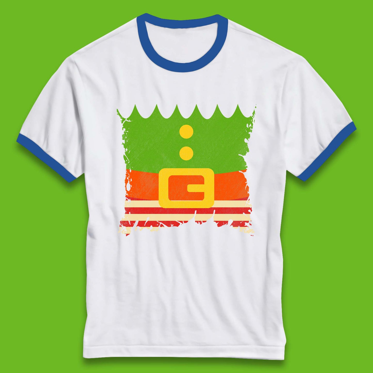 christmas santa claus dress ringer t shirt