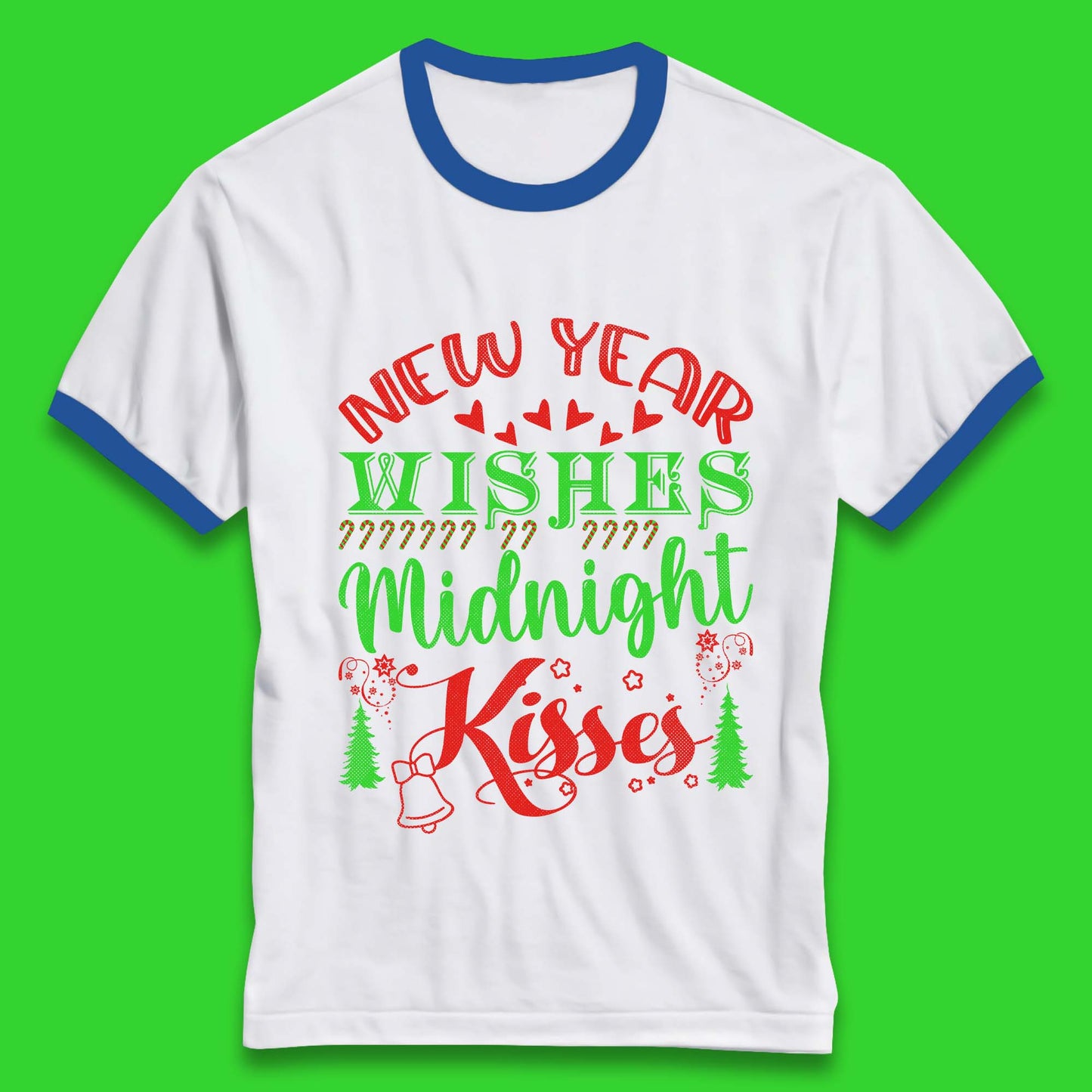 new year wishes christmas ringer t shirt