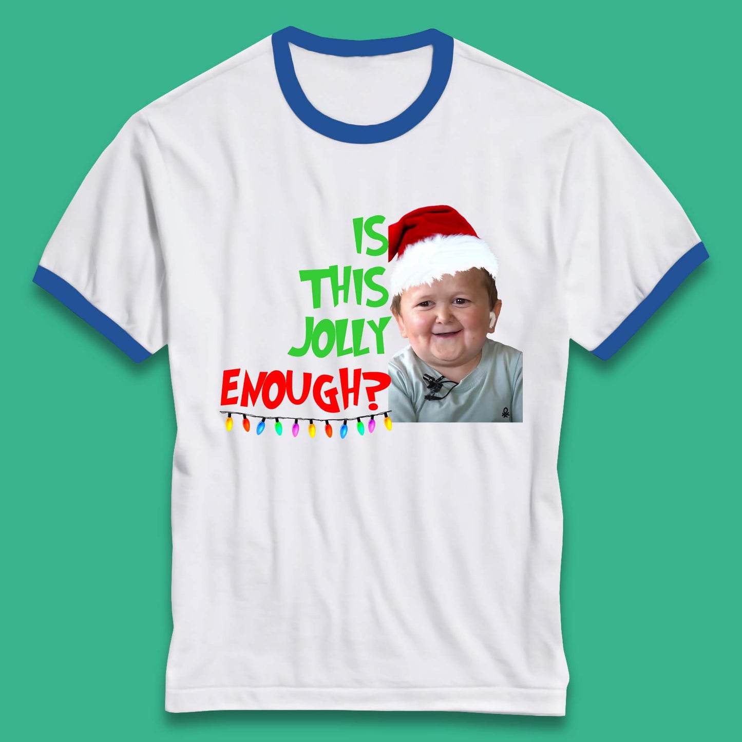 Jolly Enough Hasbulla Christmas Ringer T-Shirt