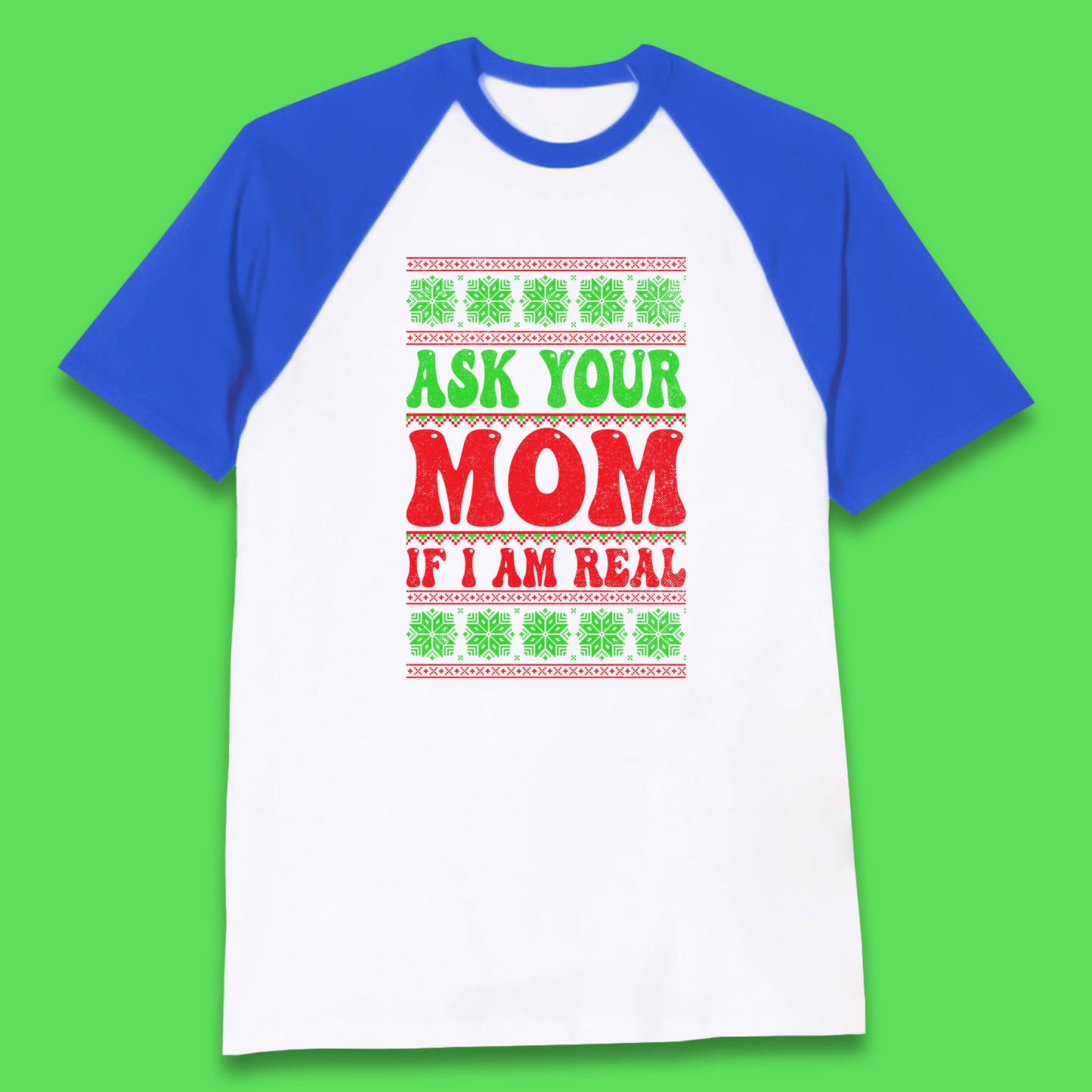 christmas santa festive baseball t shirt