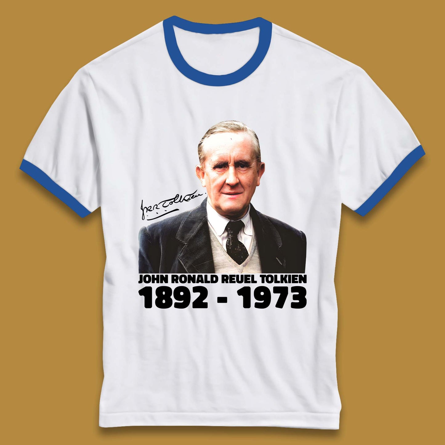 John Ronald Reuel Tolkien 1892-1973 Ringer T-Shirt
