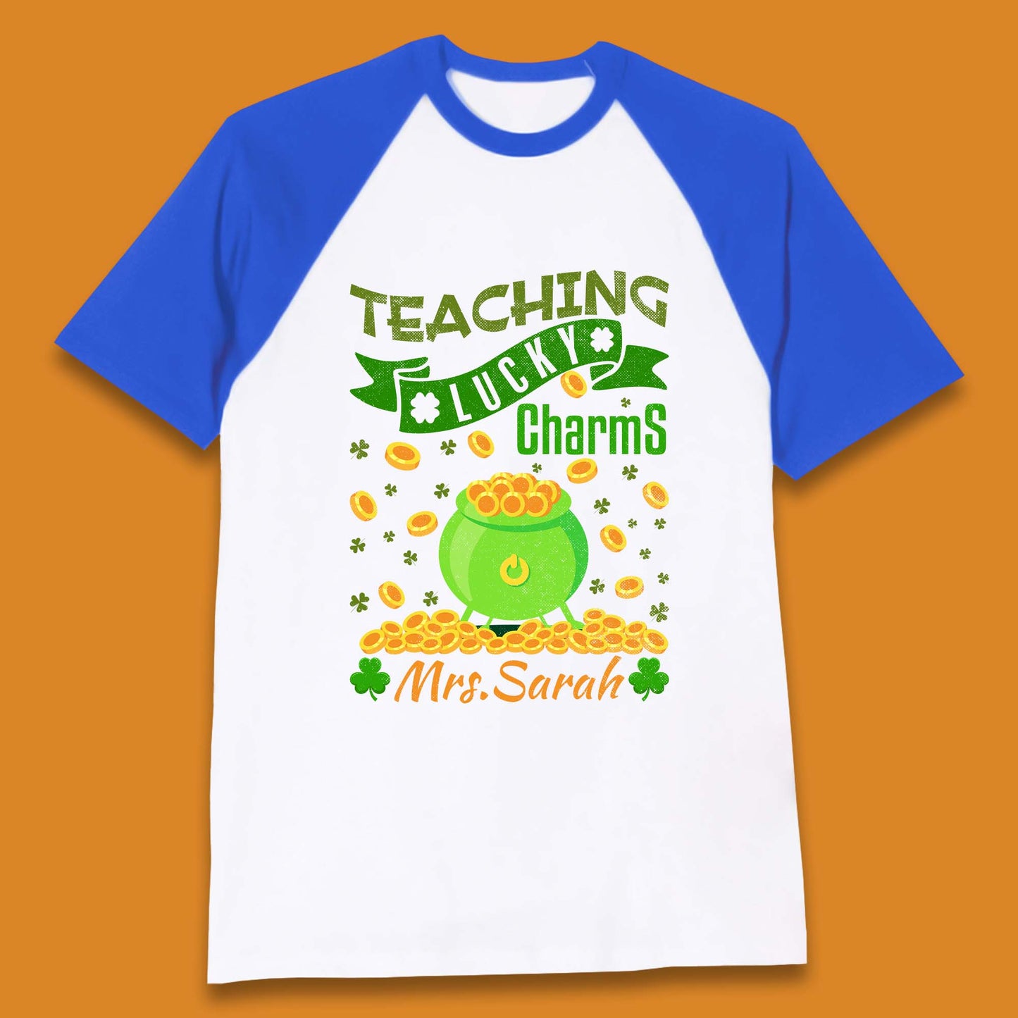 Personalised Teaching Lucky Charm Baseball T-Shirt
