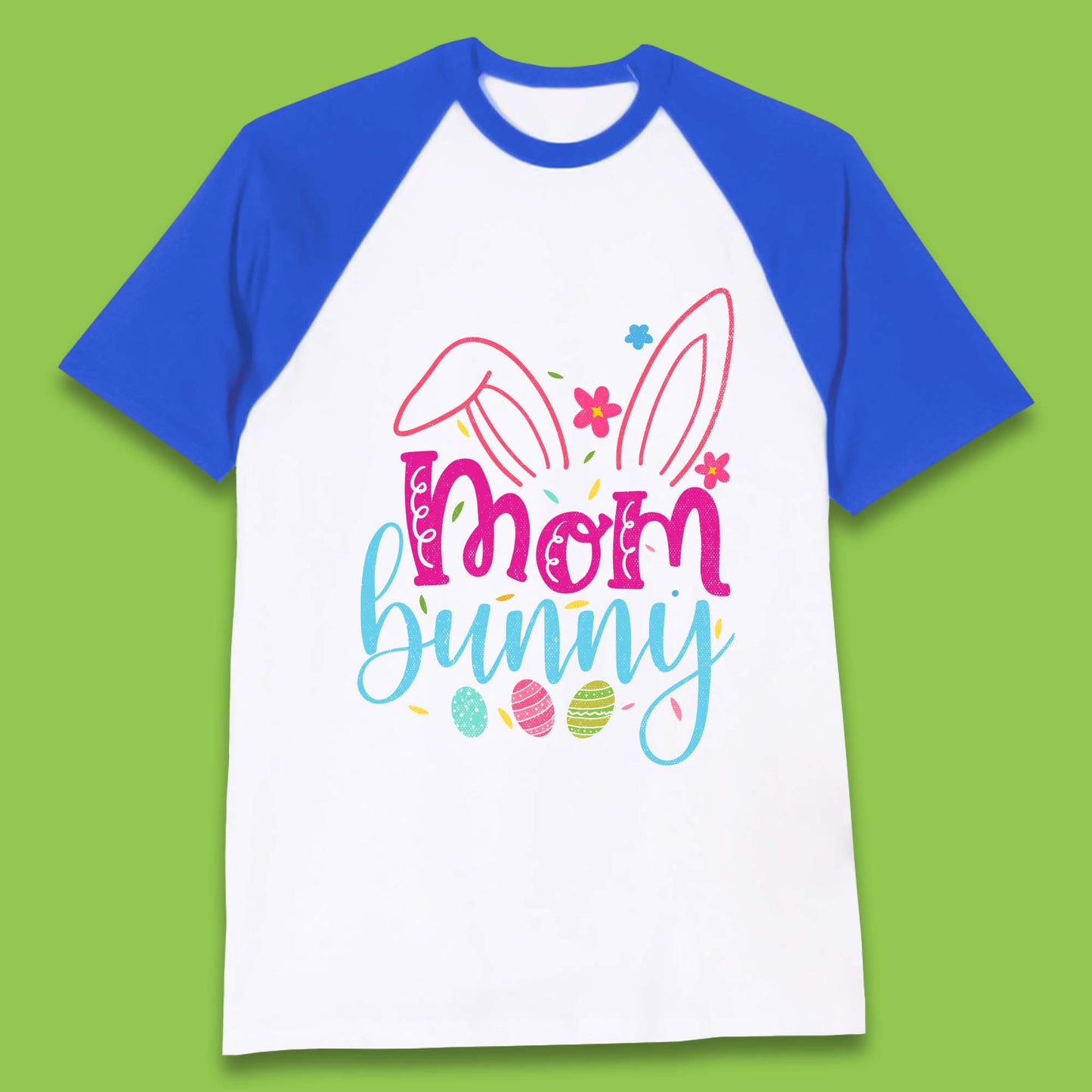 Mom Bunny Baseball T-Shirt