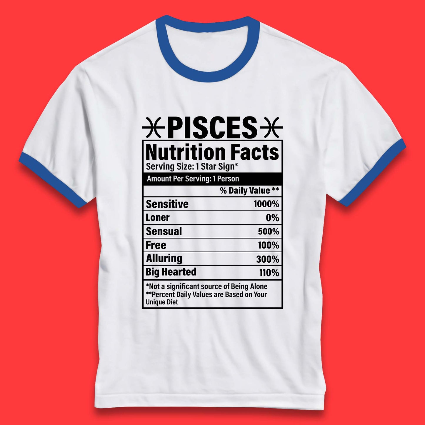 Pisces Nutrition Facts Ringer T-Shirt