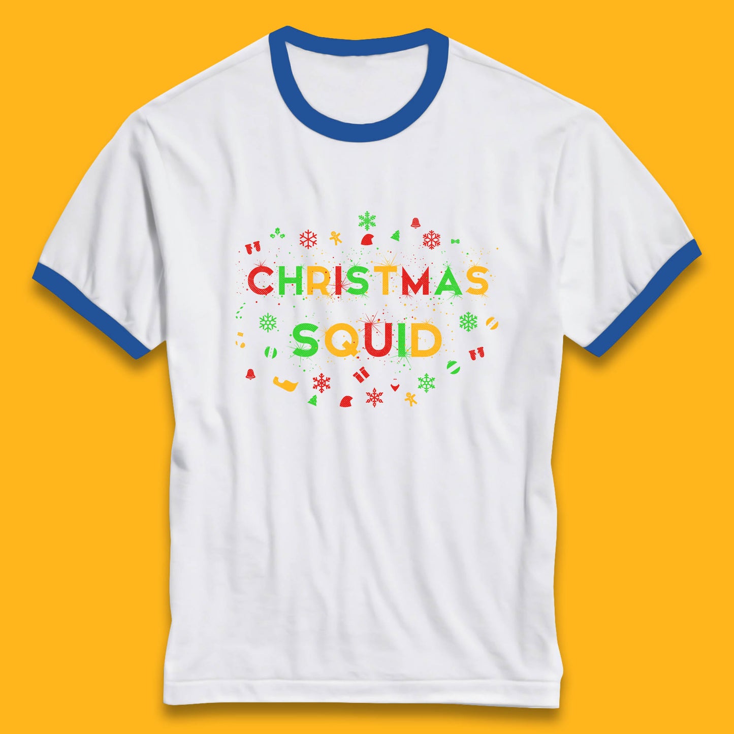 christmas squad matching ringer t shirt