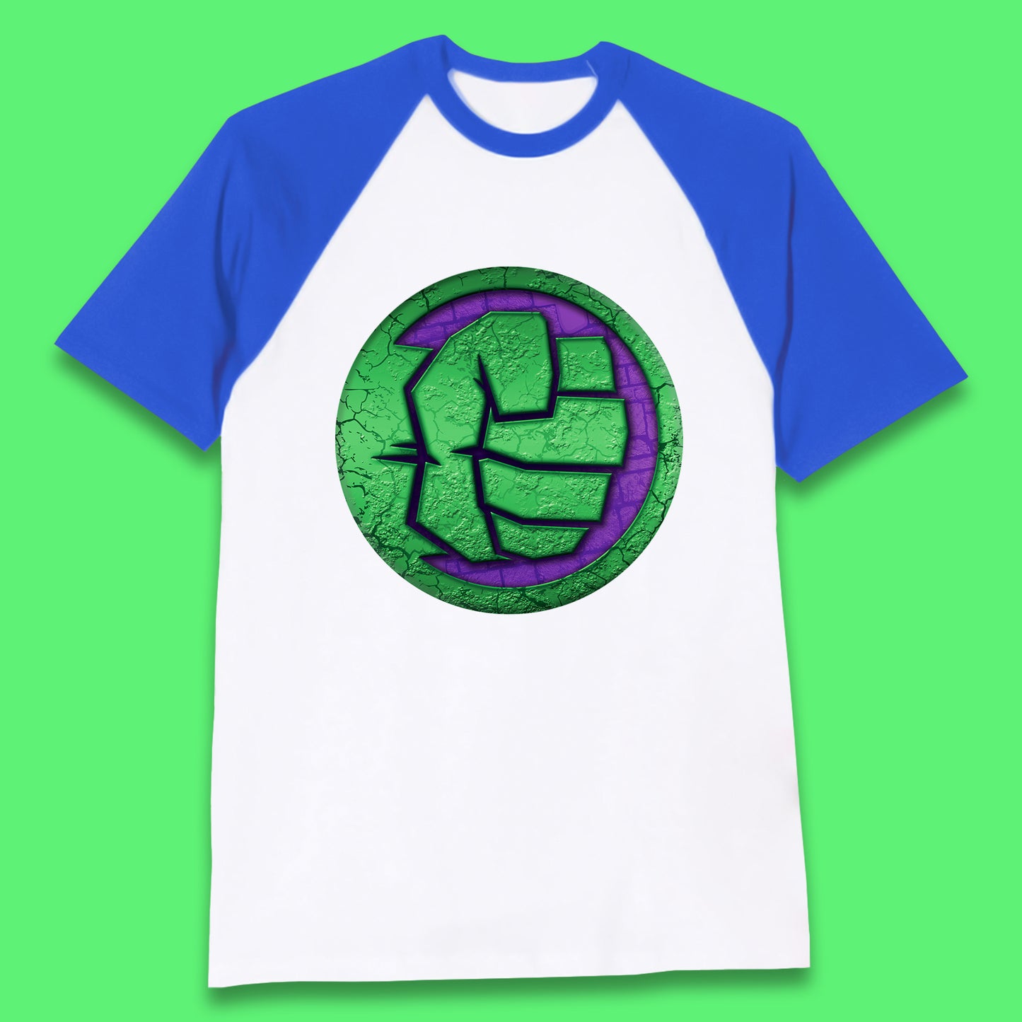 Marvels Avengers The Incredible Hulk Smash Fist Circle Logo Hulk Giant Man Hulk Superhero Movies Baseball T Shirt