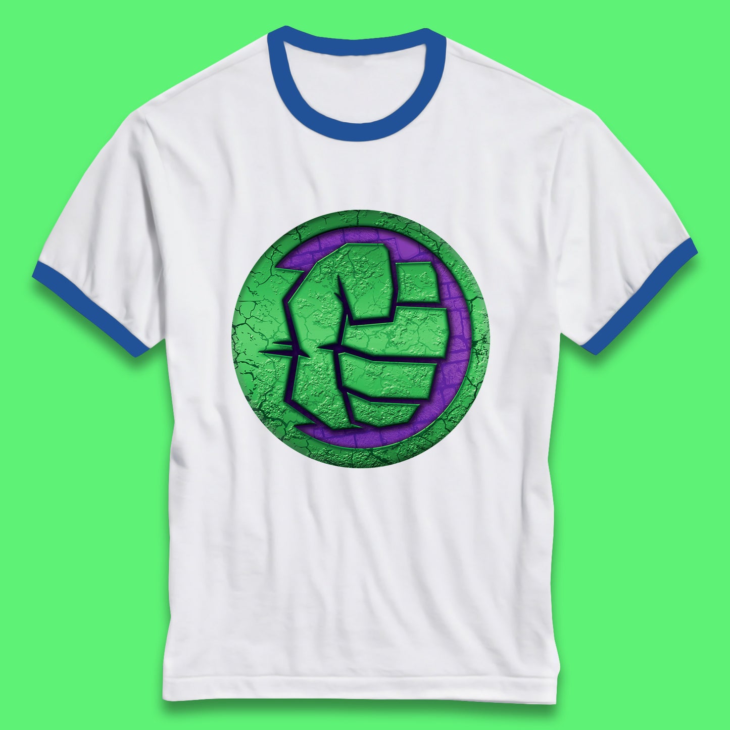 Marvels Avengers The Incredible Hulk Smash Fist Circle Logo Hulk Giant Man Hulk Superhero Movies Ringer T Shirt