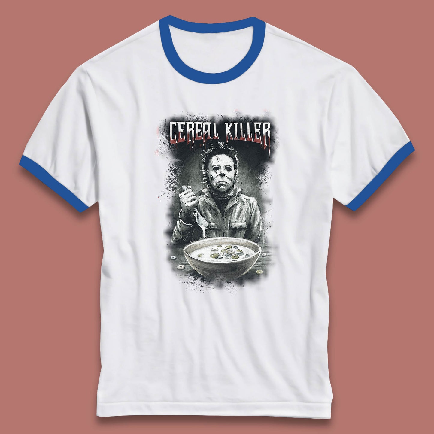 Michael Myers Cereal Killer Halloween Serial Killer Horror Movie Character Ringer T Shirt