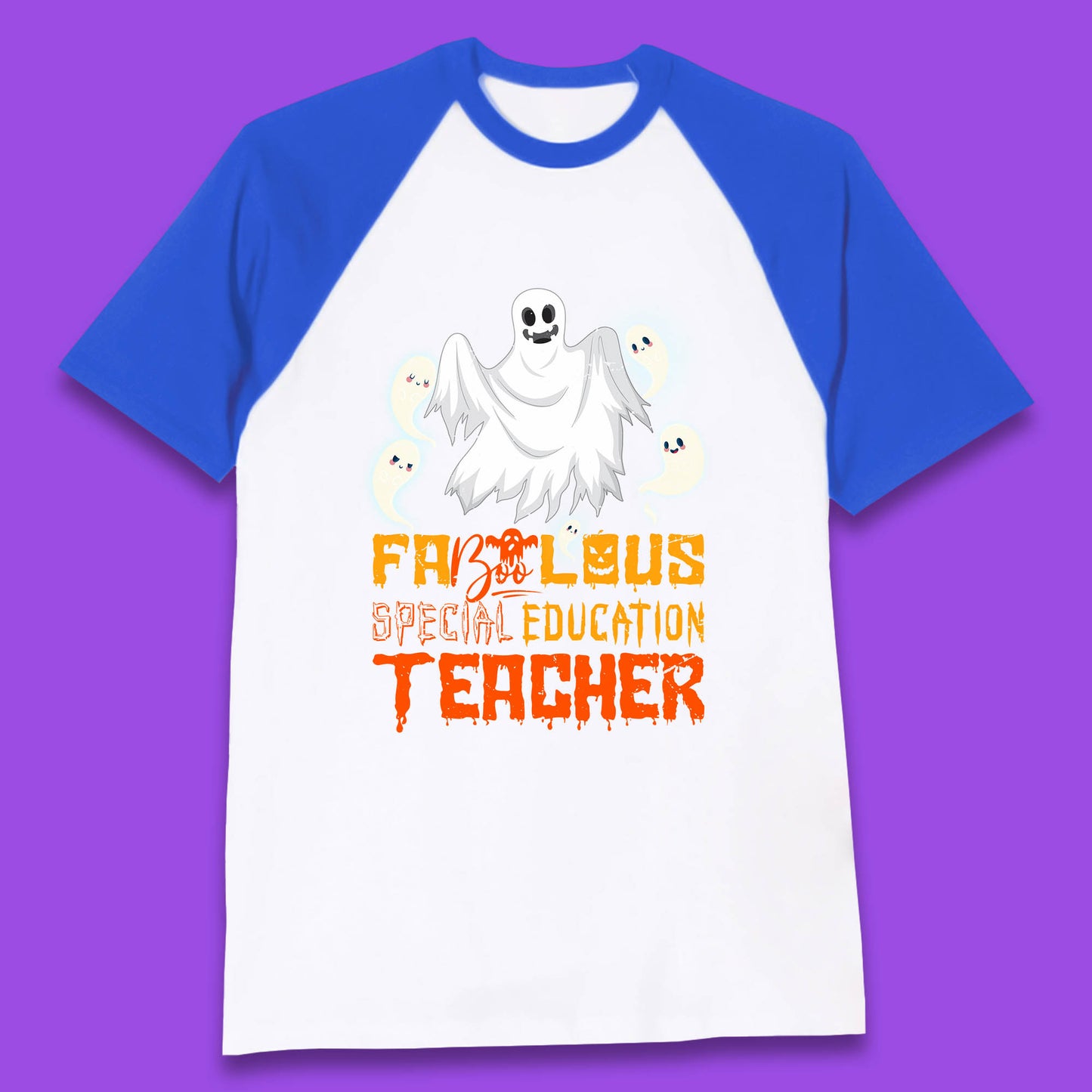 Fabolous Special Education Teacher Halloween Fabulous Spooky Ghost Teacher Baseball T Shirt
