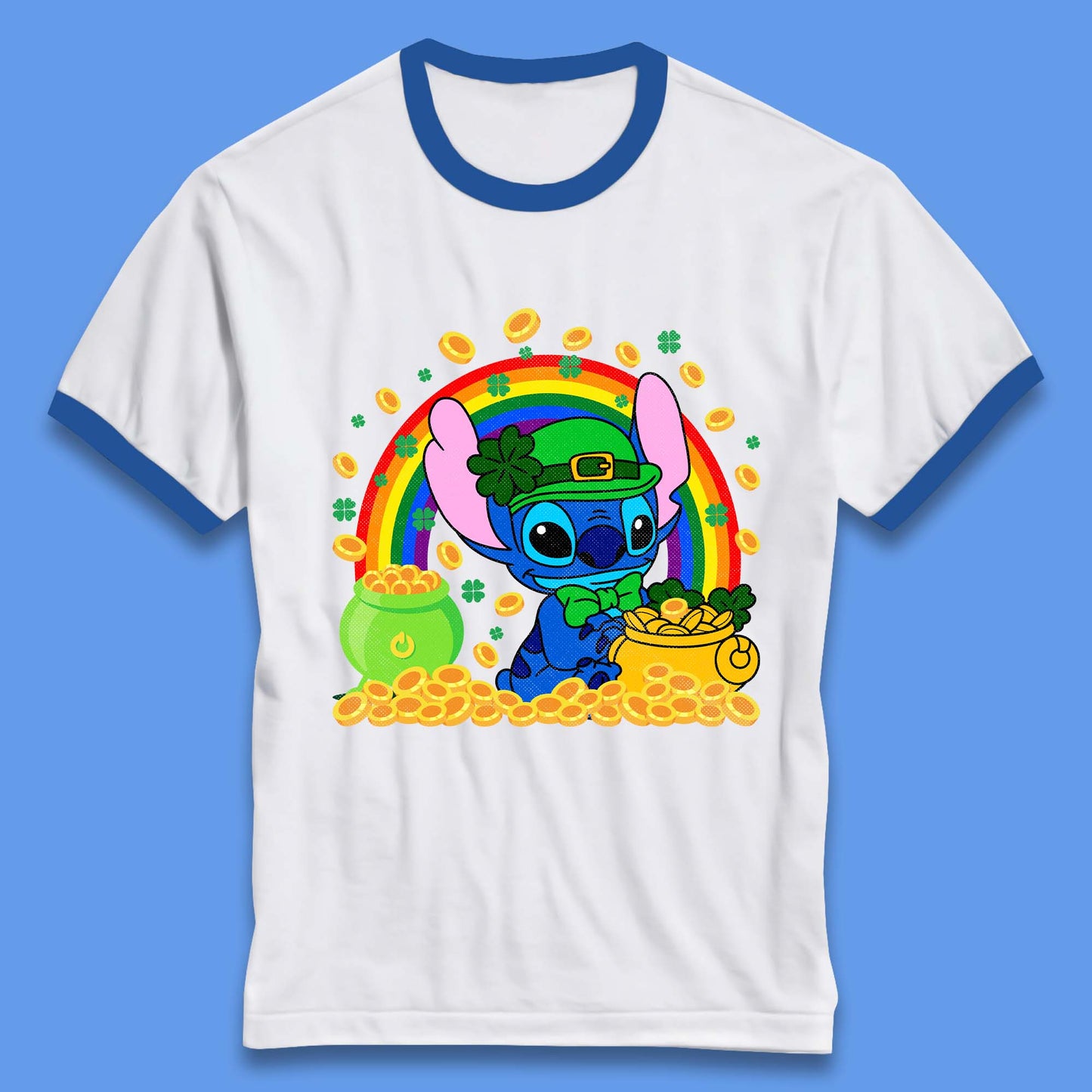 Disney Stitch St Patrick's Day Ringer T-Shirt