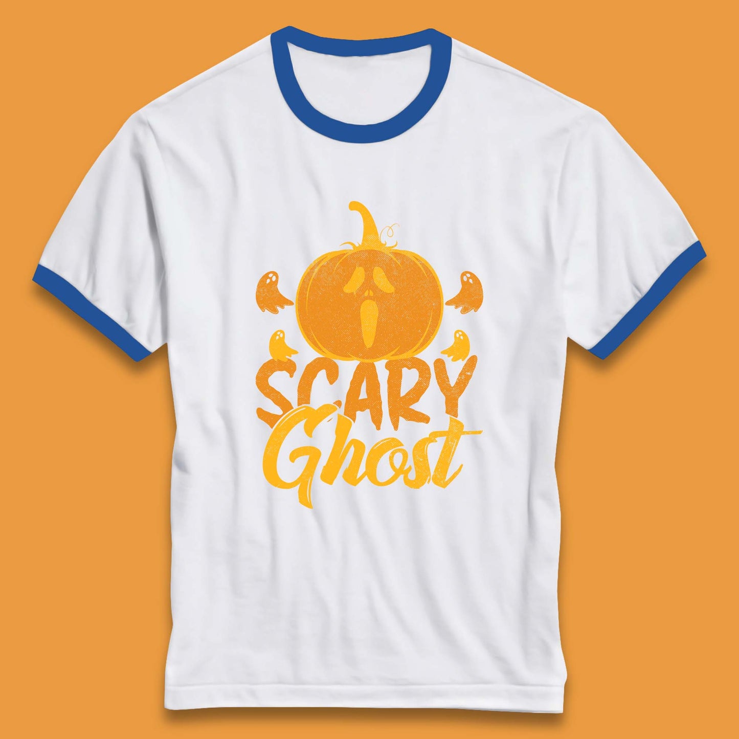Scary Ghost Halloween Scream Ghost Face Horror Scary Pumpkin Ghostface Ringer T Shirt