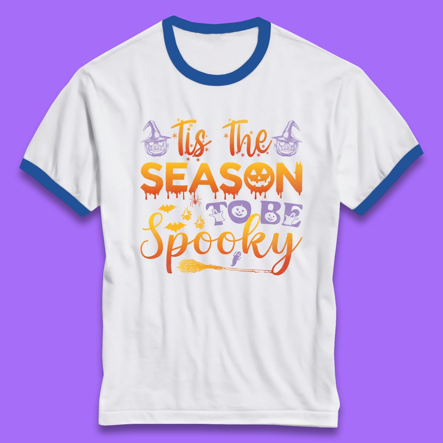 Tis The Season To Be Spooky Halloween Creepy Season Ringer T Shirt