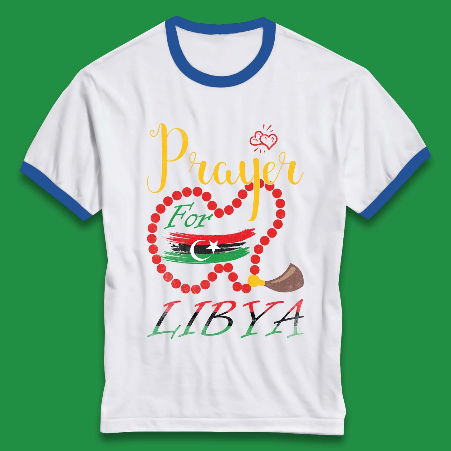 Prayer For Libya Help Libya Flood Solidarity Stand With Libya Ringer T Shirt