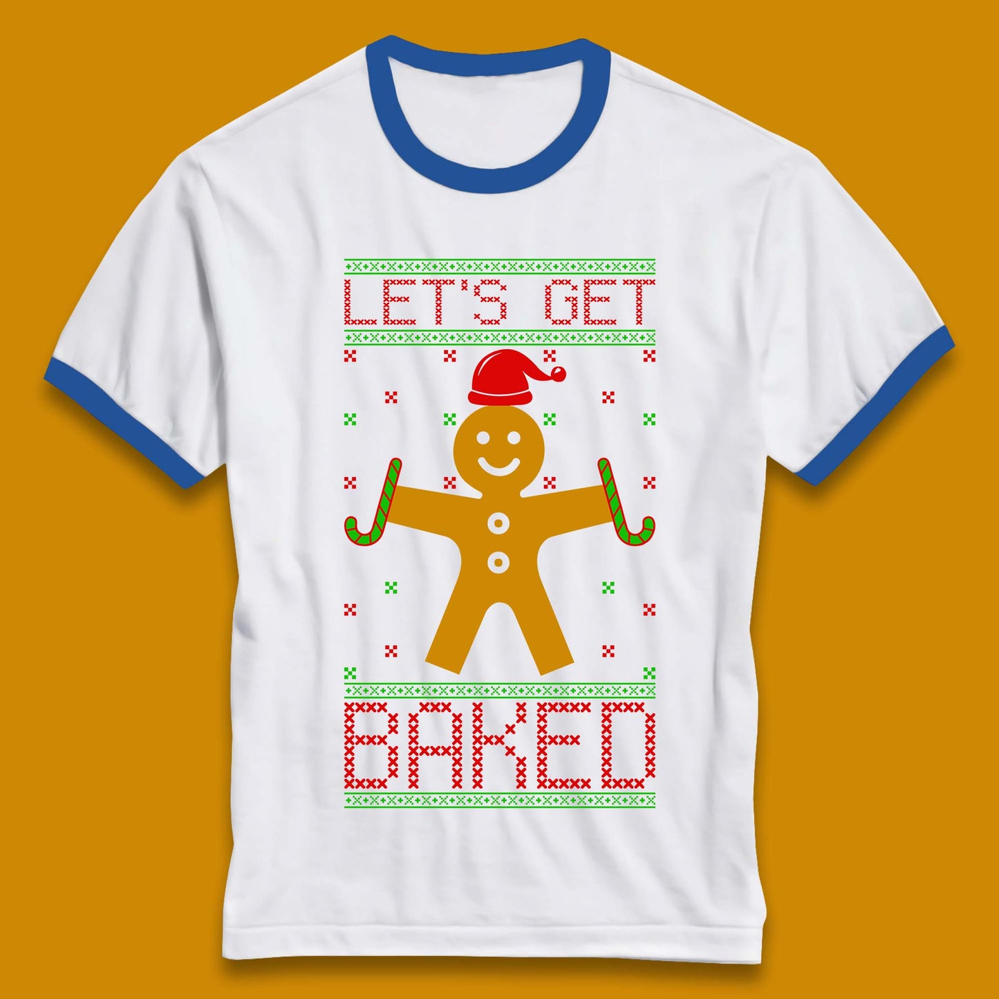 Gingerbread Christmas Ringer T-Shirt