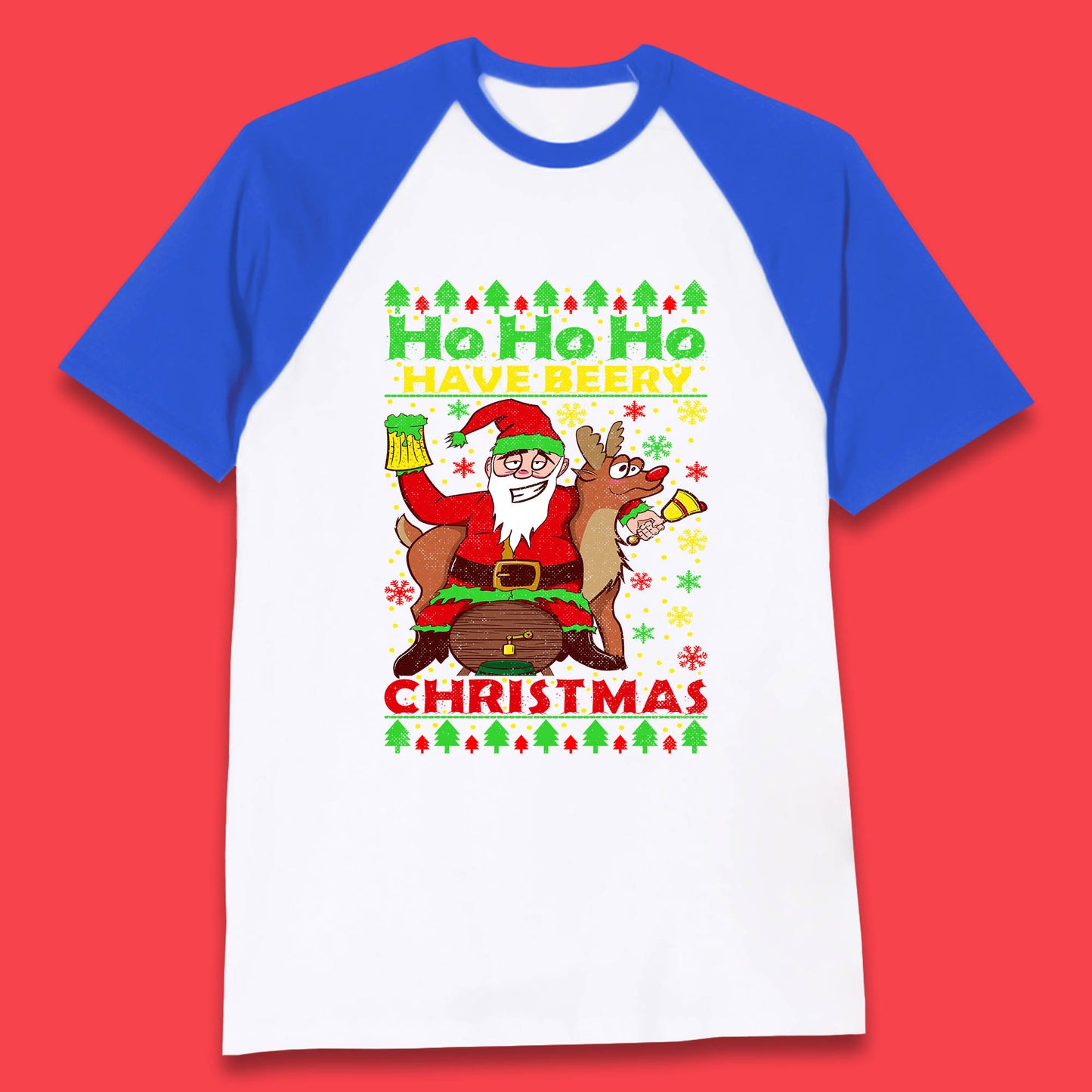 beery christmas baseball t shirt