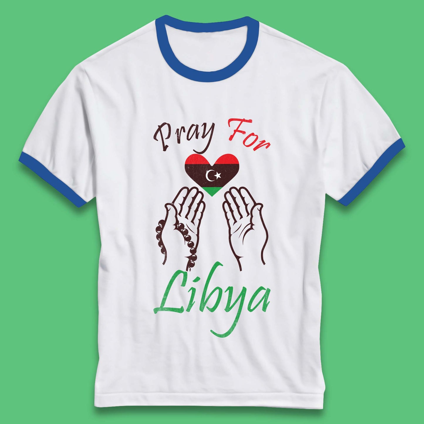 Pray For Libya Help Libya Flood Solidarity Stand With Libya Ringer T Shirt
