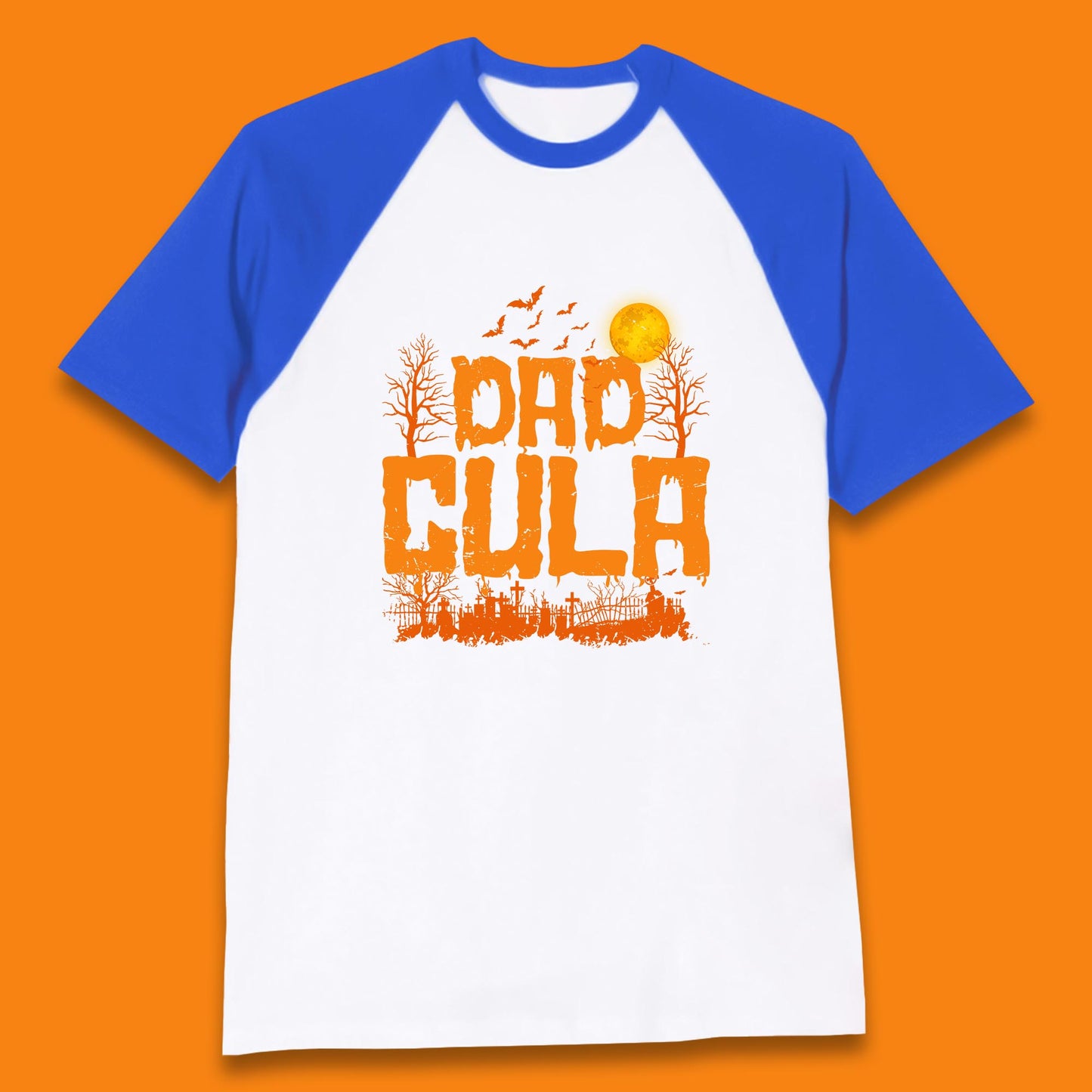 Dadcula Halloween Funny Monster Ghost Spooky Dad Gift Baseball T Shirt