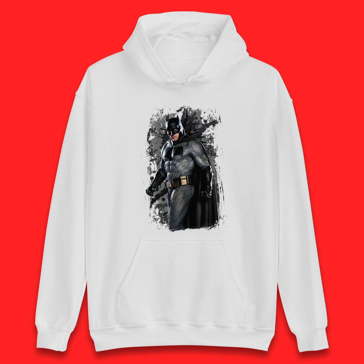 DC Comics Batman Superhero Movie Character Batman Emblem Costume Grunge Affect Unisex Hoodie