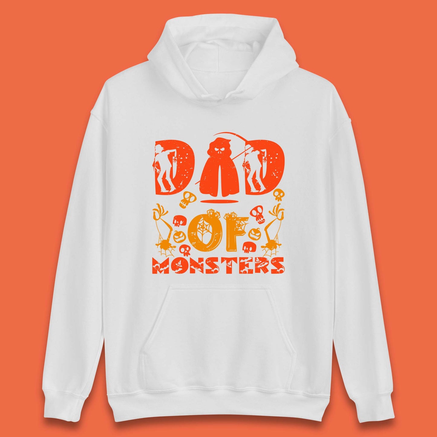 Dad Of Monsters Halloween Spooky Dad Dadster Halloween Costume Unisex Hoodie