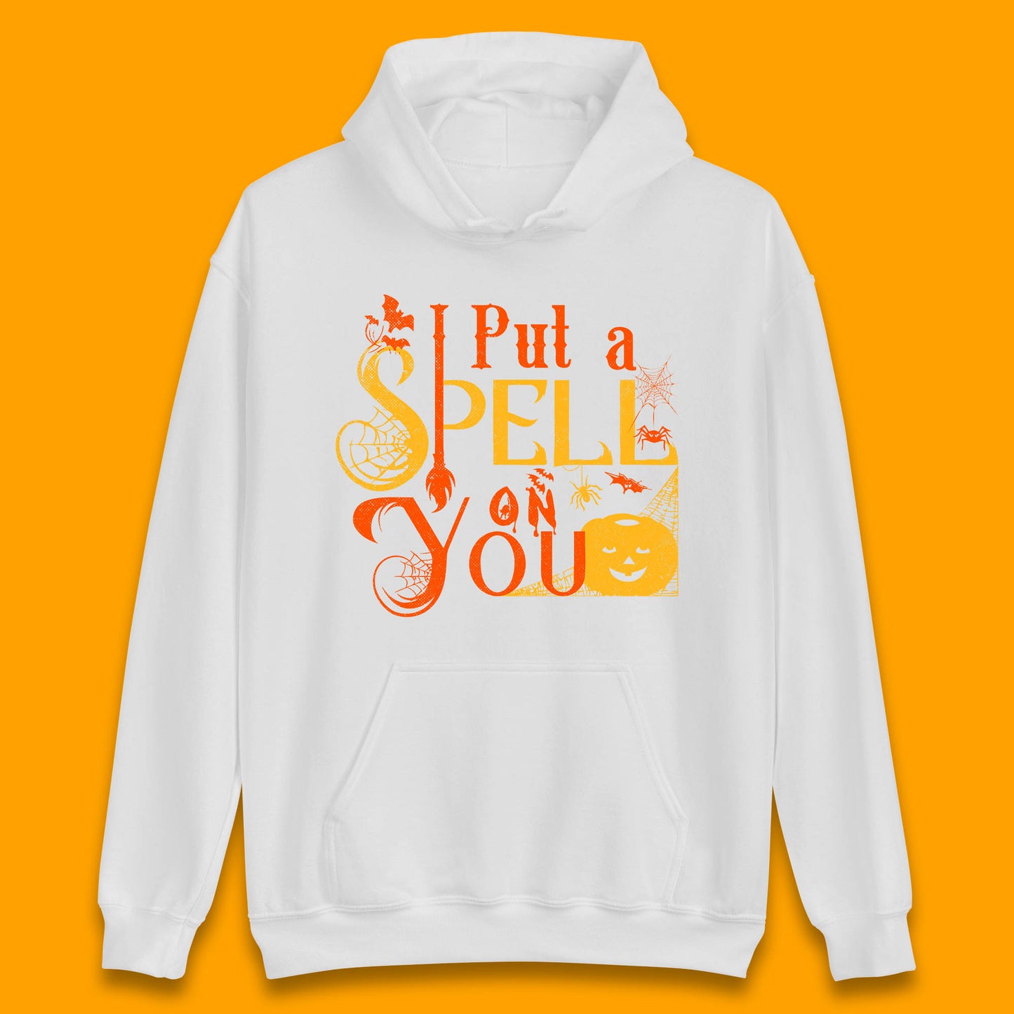 I Put a Spell on You Witch Broom Horror Spooky Scary Halloween Costume Unisex Hoodie