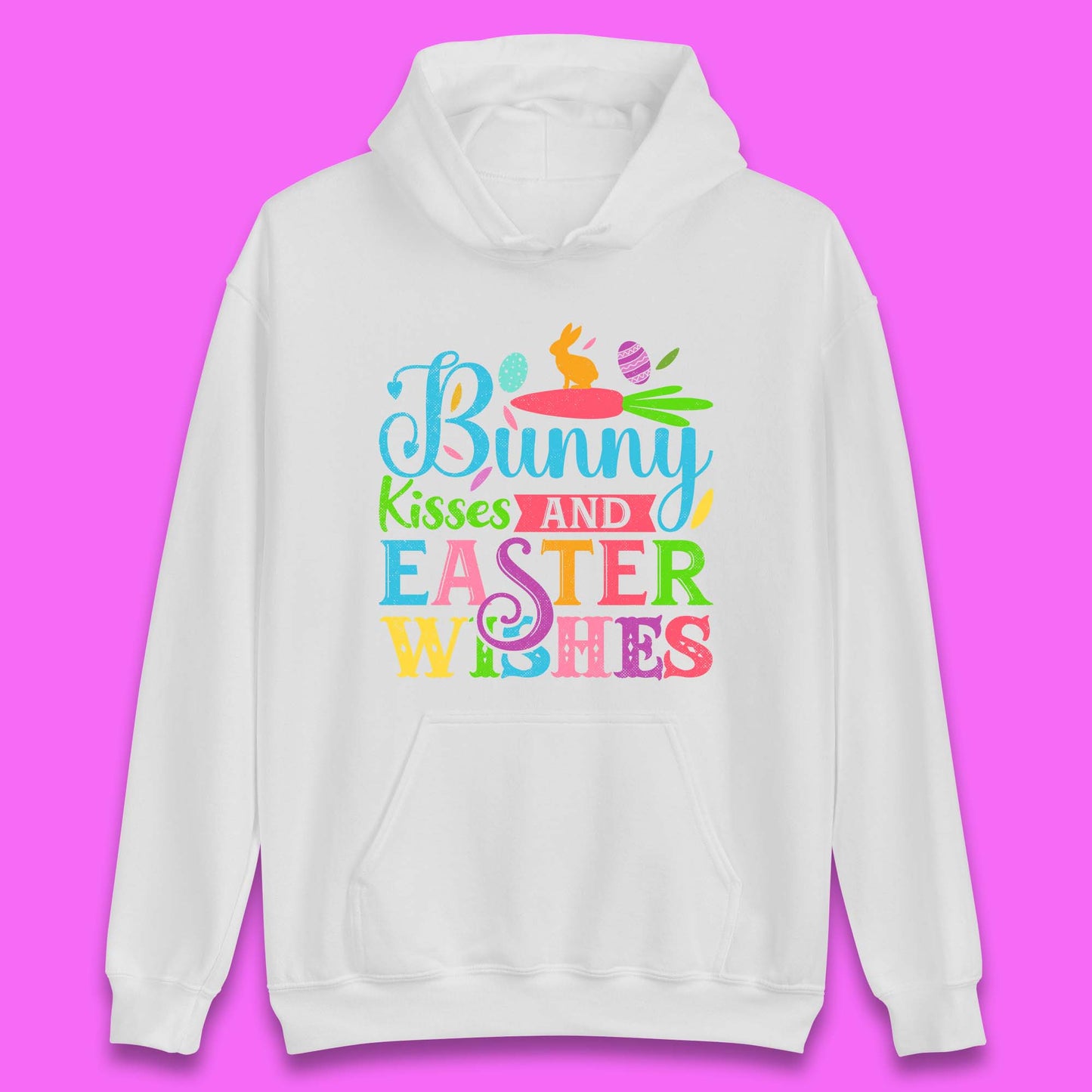 Bunny Kisses And Easter Wishes Unisex Hoodie