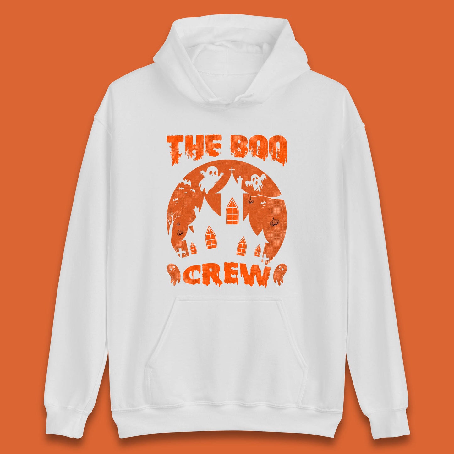 The Boo Crew Halloween Boo Squad Matching Costume Haunted House Horror Boo Ghost Unisex Hoodie